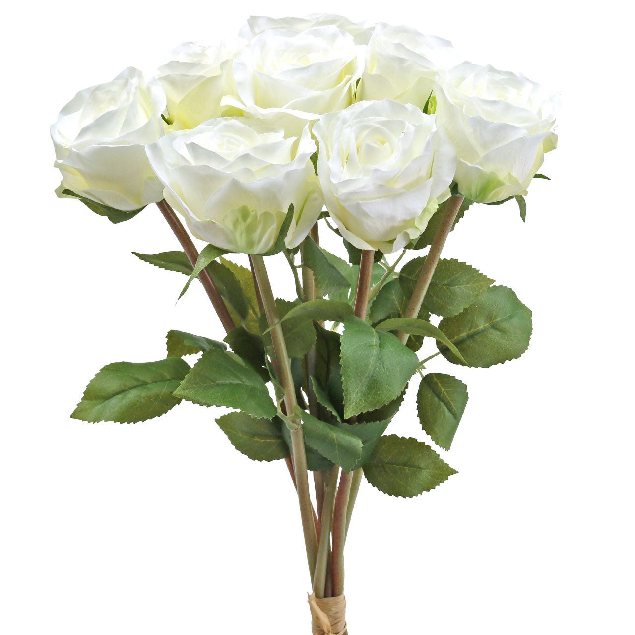 Kunstblume Deko-Rose Seidenblumen Creme 36cm 8St - Kunstblumen für, 8 Stück, Florists Products, Höhe 5.5 cm