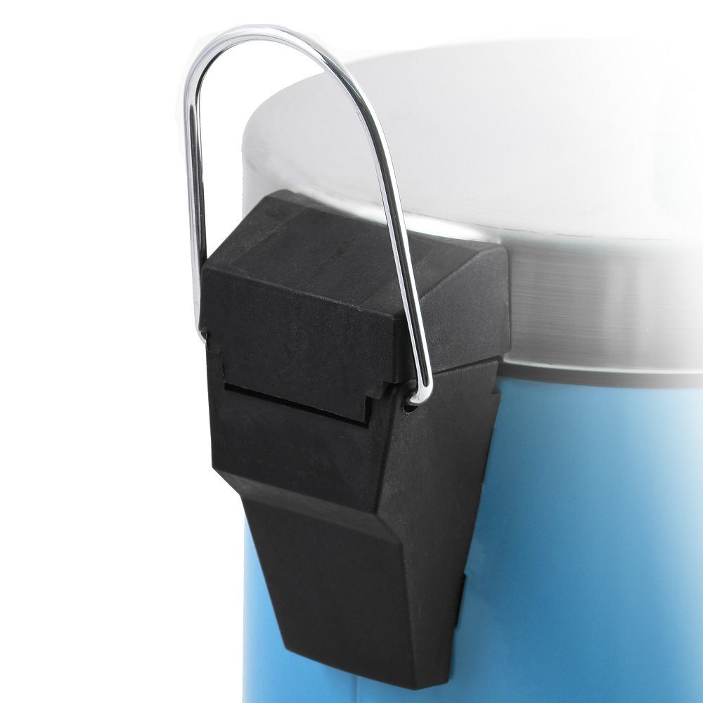 MSV Kosmetikeimer Treteimer uni, rostfreier Edelstahl, mit herausnehmbarem Inneneimer, 3L