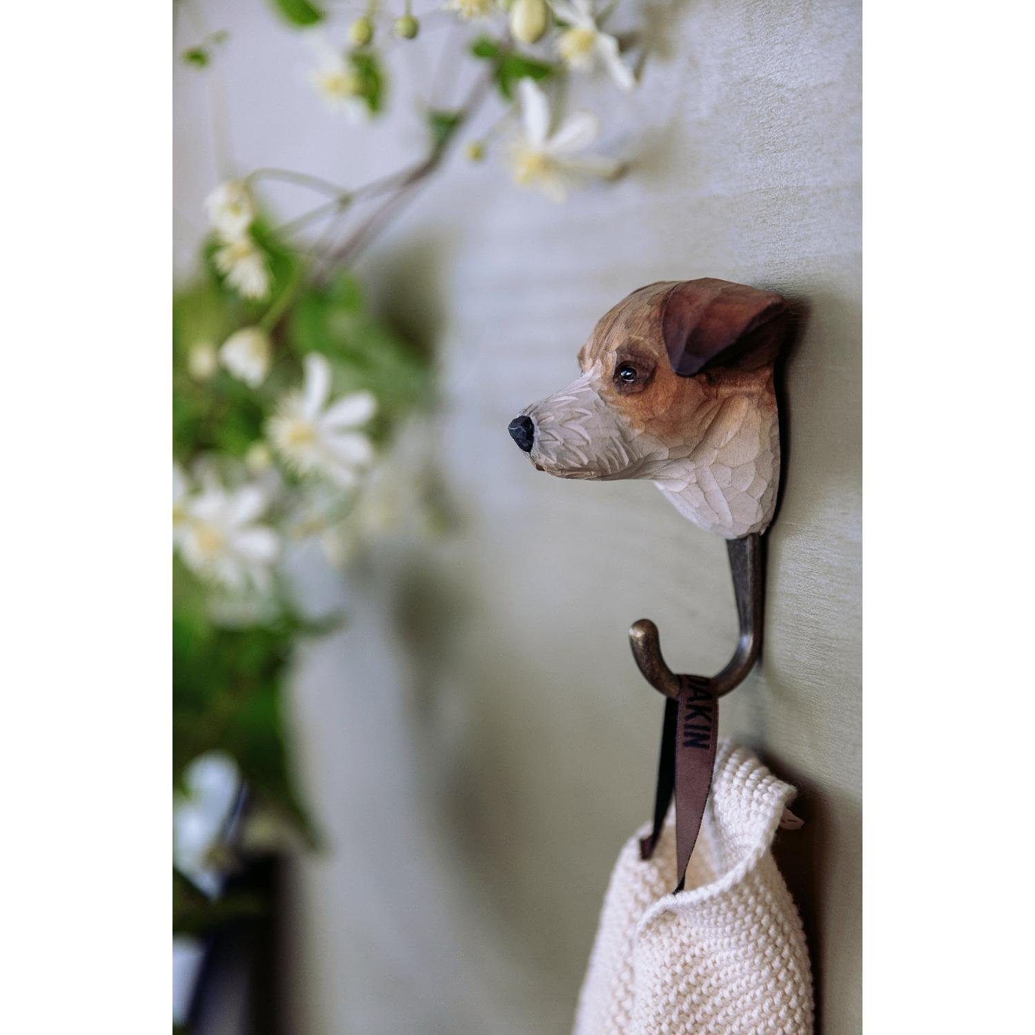 Wildlife Garden Garderobenhaken Kleiderhaken DecoHook Jack Russel Terrier Braun