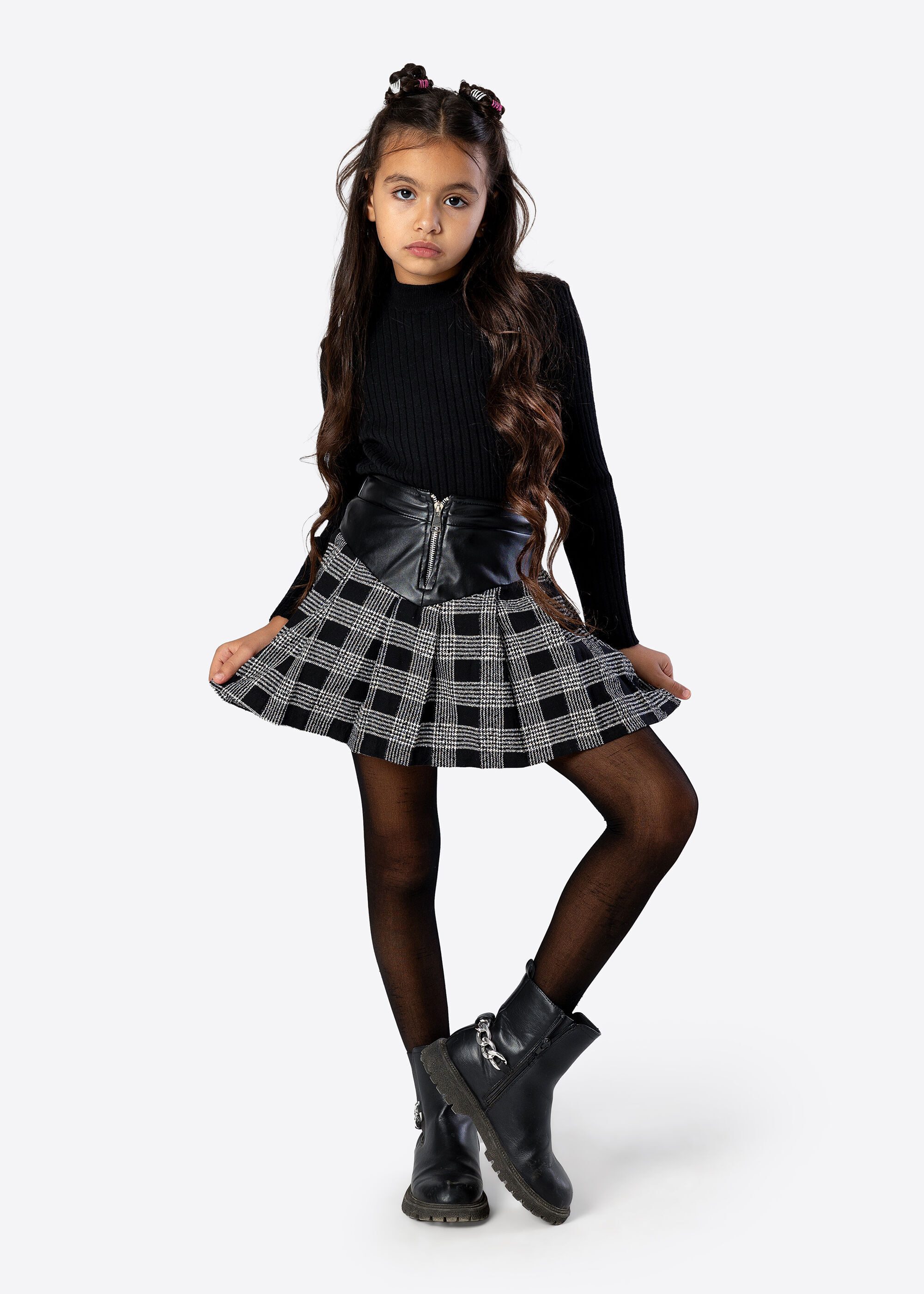 Solang Strickrock mit Karo-Muster