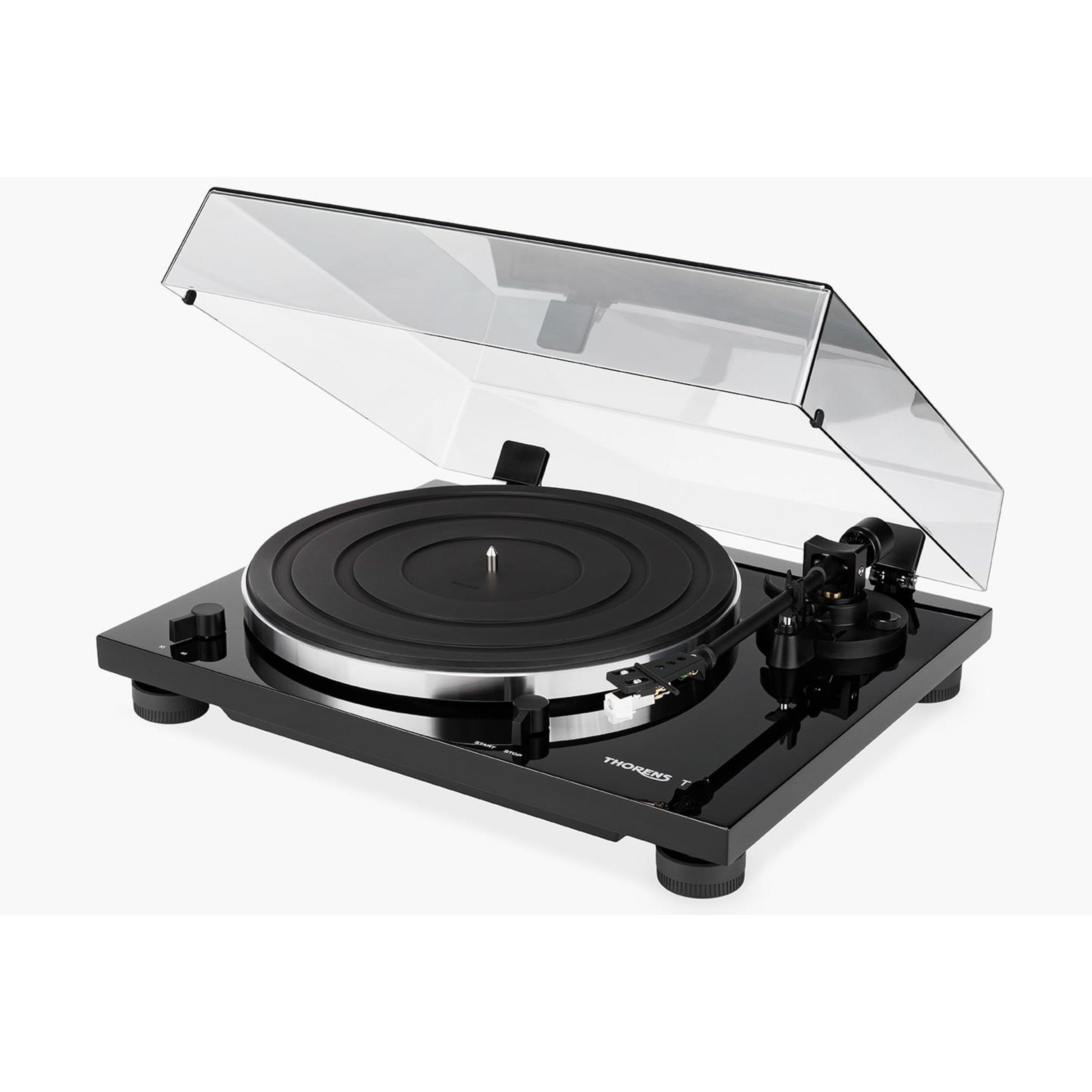 Thorens Plattenspieler (TD 201 Schwarz Manuell inkl. AT3600 - Hifi Plattenspieler)