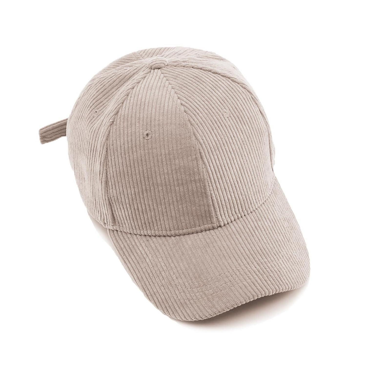 Baseball Cap Basecap Herren Damen Winter verstellbar winddicht Cord Khaki