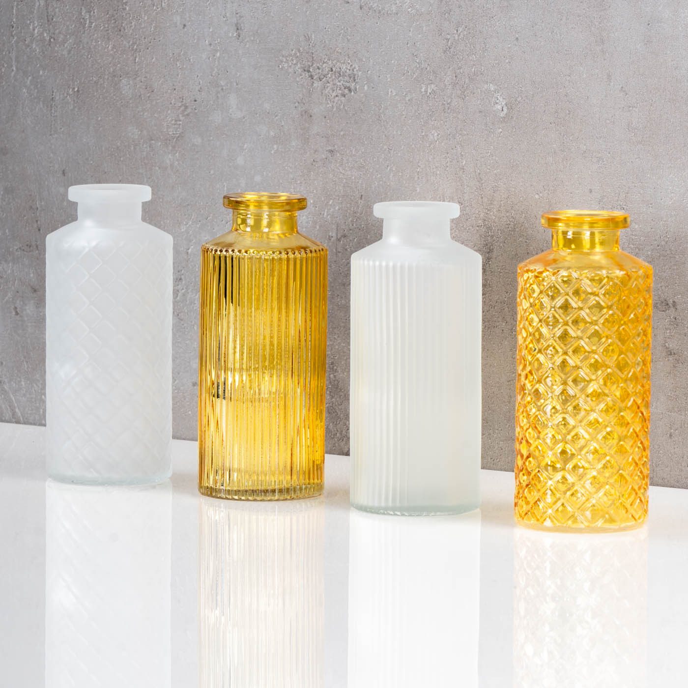 Levandeo® Dekovase, 4er Set Vase Gelb günstig online kaufen