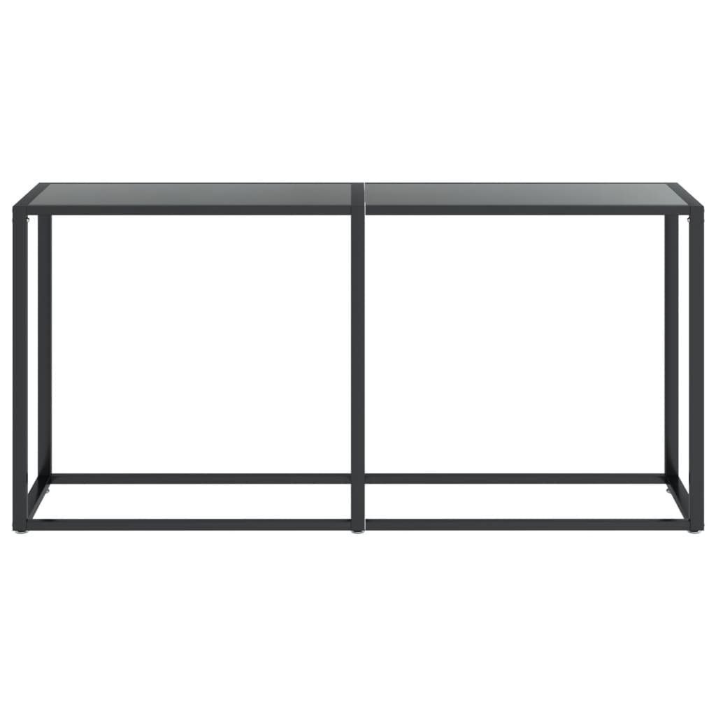 Konsolentisch (1-St) Hartglas furnicato cm 160x35x75,5 Beistelltisch Schwarz