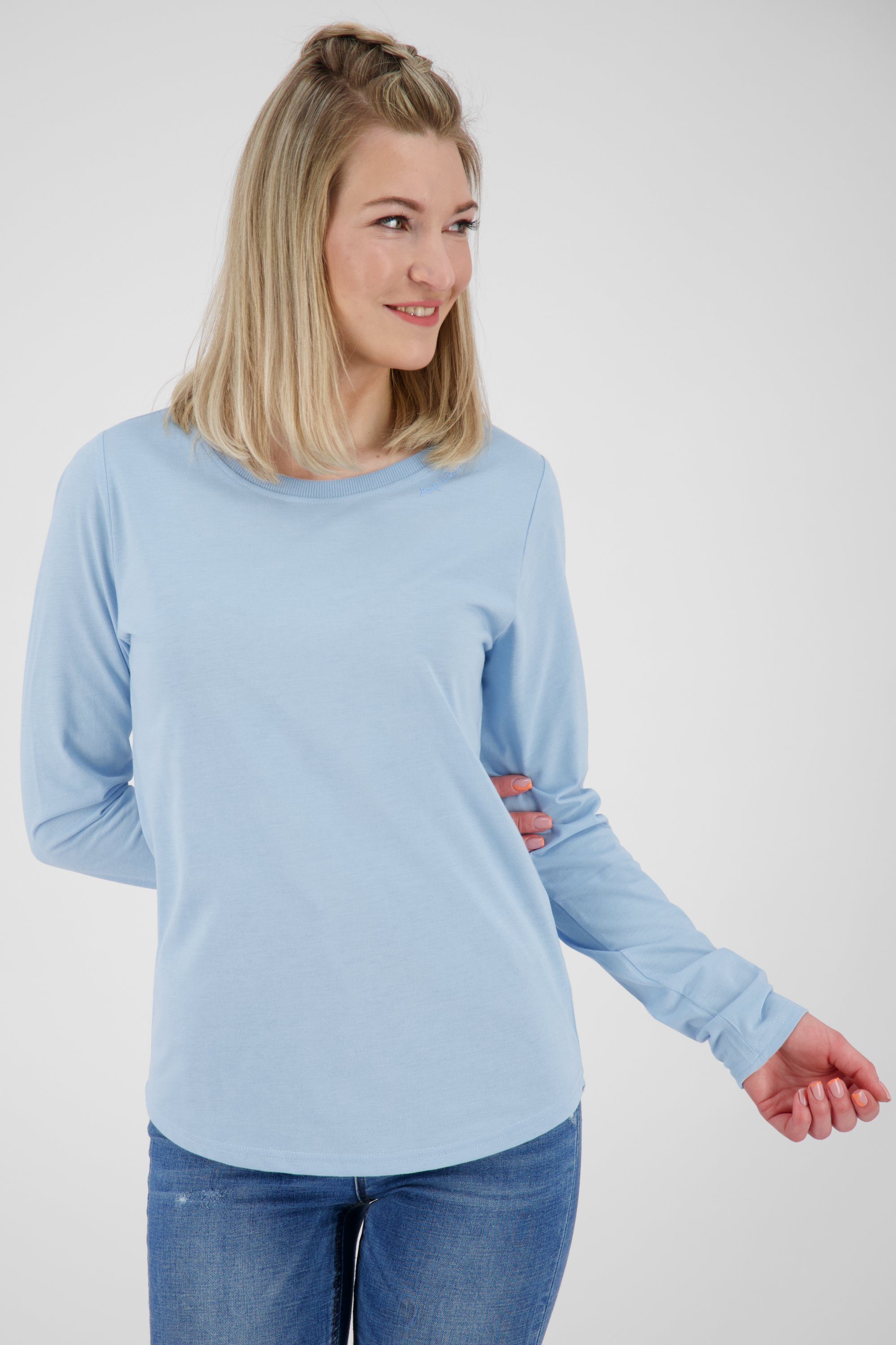 Lieferservice Alife & Kickin ice LeanaAK melange A Damen Longsleeve Langarmshirt polar