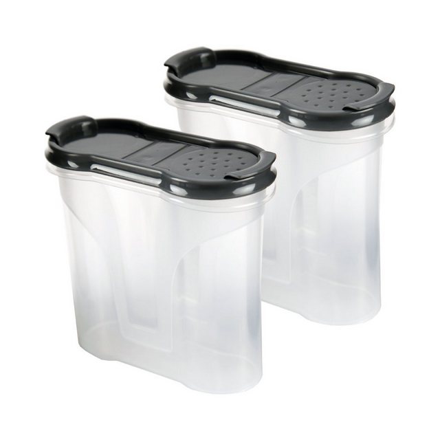 Bestlivings Gewürzbehälter Vorratsdose 300ml, Kunststoff, (2-tlg., 300 ml), Schüttdose für Gewürze, Vorratsbehälter Set – Frischhaltedosen
