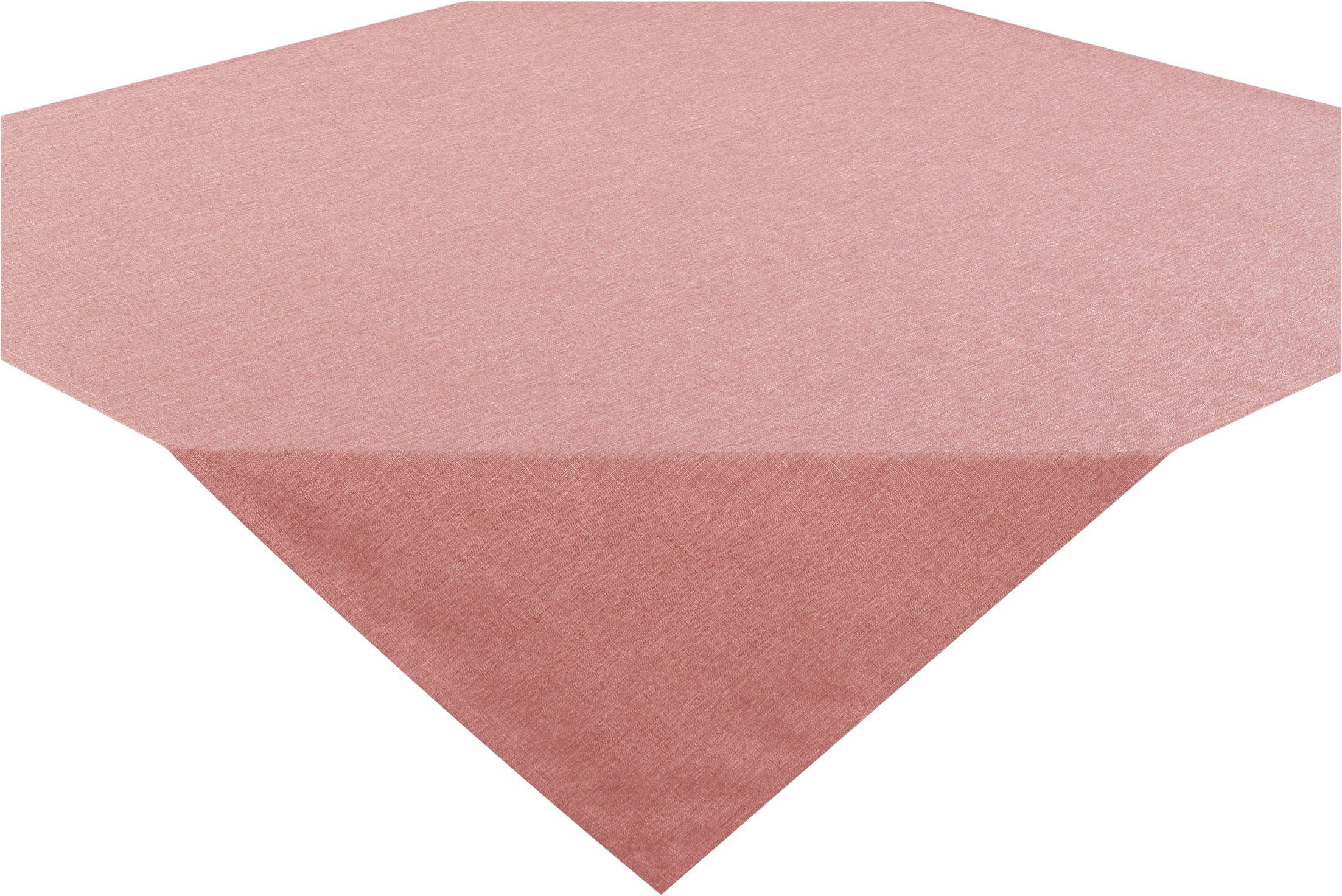 Delindo Lifestyle Mitteldecke WIEN, Fleckabweisend, pflegeleicht, 180 g/m² rosa