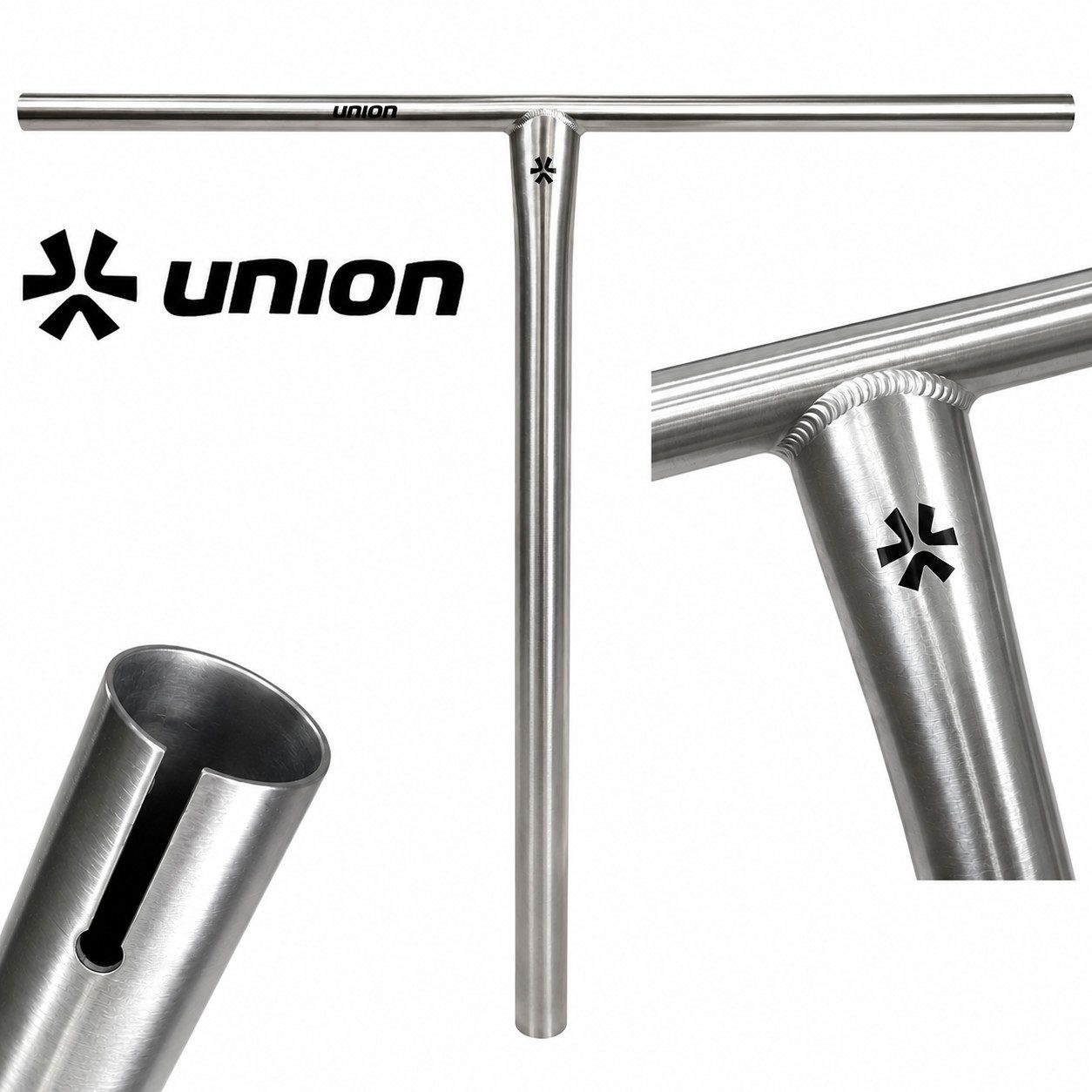 Union Stuntscooter Union Titanium T-Bar Stunt-Scooter Lenker HIC Silber