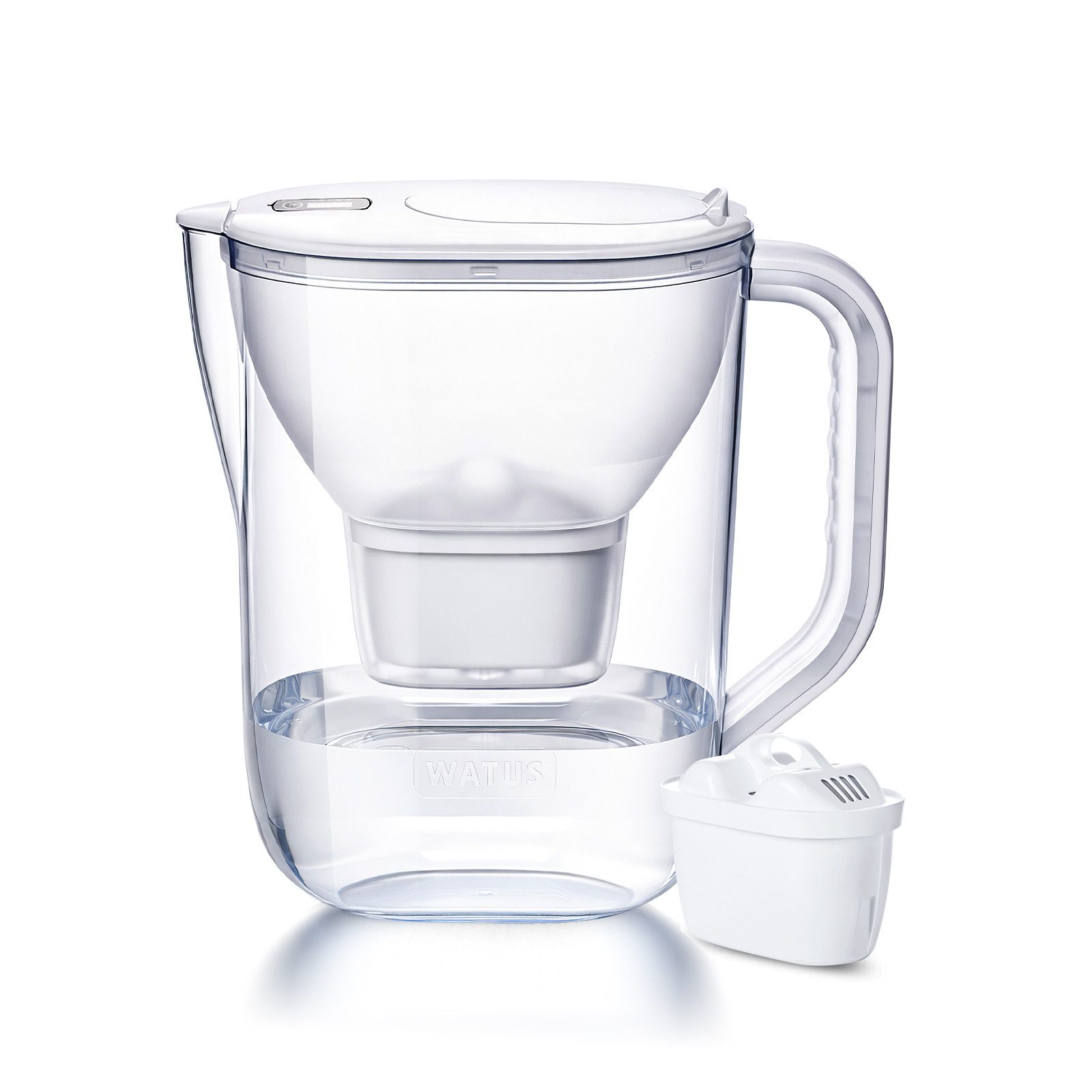 Watus Wasserkanne für Brita Wasserfilter, Filterkanne 3.8L Enthält 1er filterpatronen