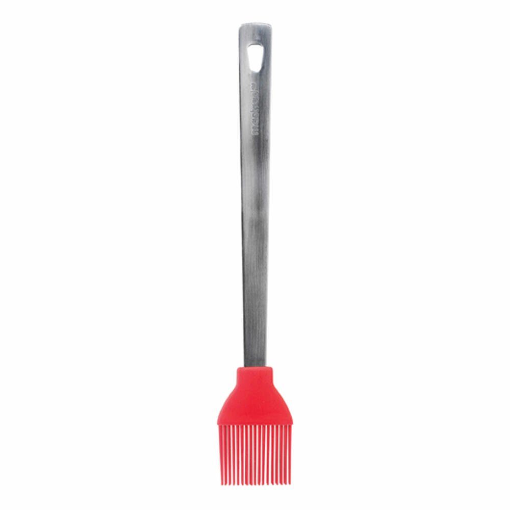 Backpinsel Silikon mit Edelstahlgriff Rot