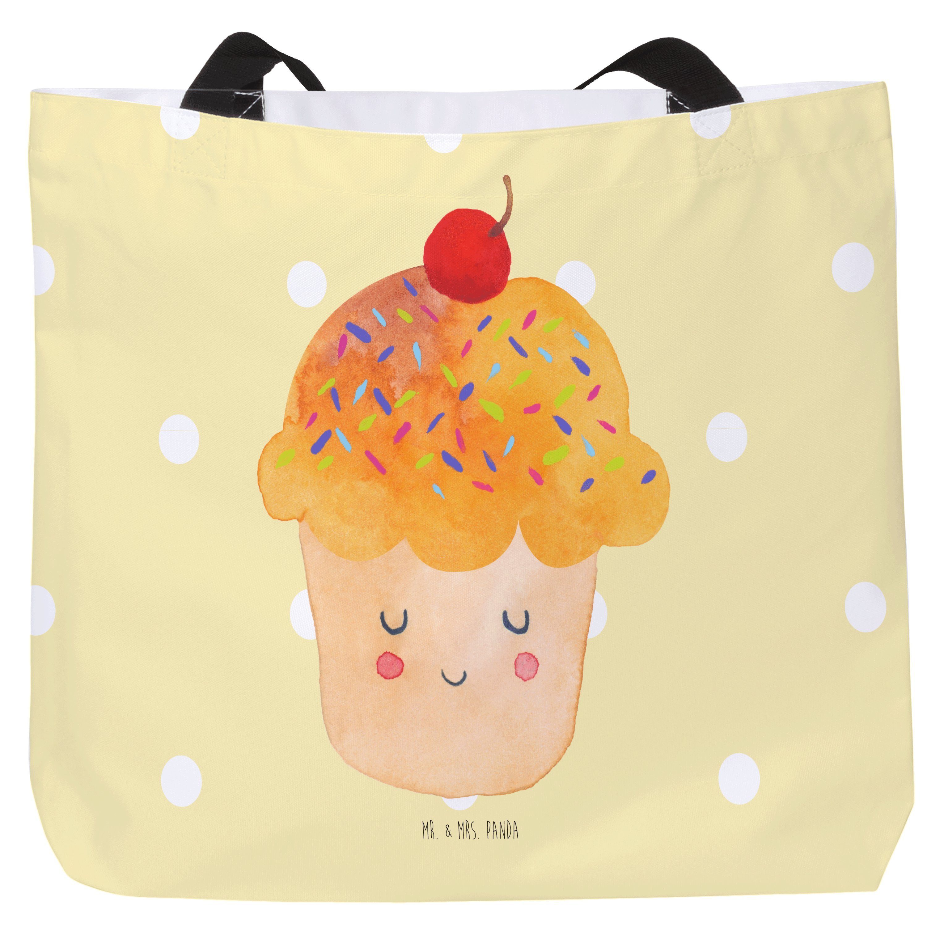 Mr. & Mrs. Panda Shopper Cupcake Gelb Pastell Geschenk, Motivation