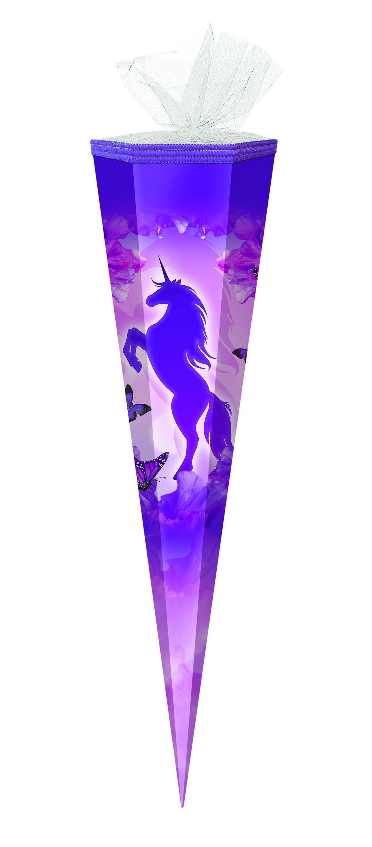 Verpackungsmittel GmbH Markneukirchen Schultüte Schultüte / Zuckertüte / 85cm / eckig / "Einhorn"