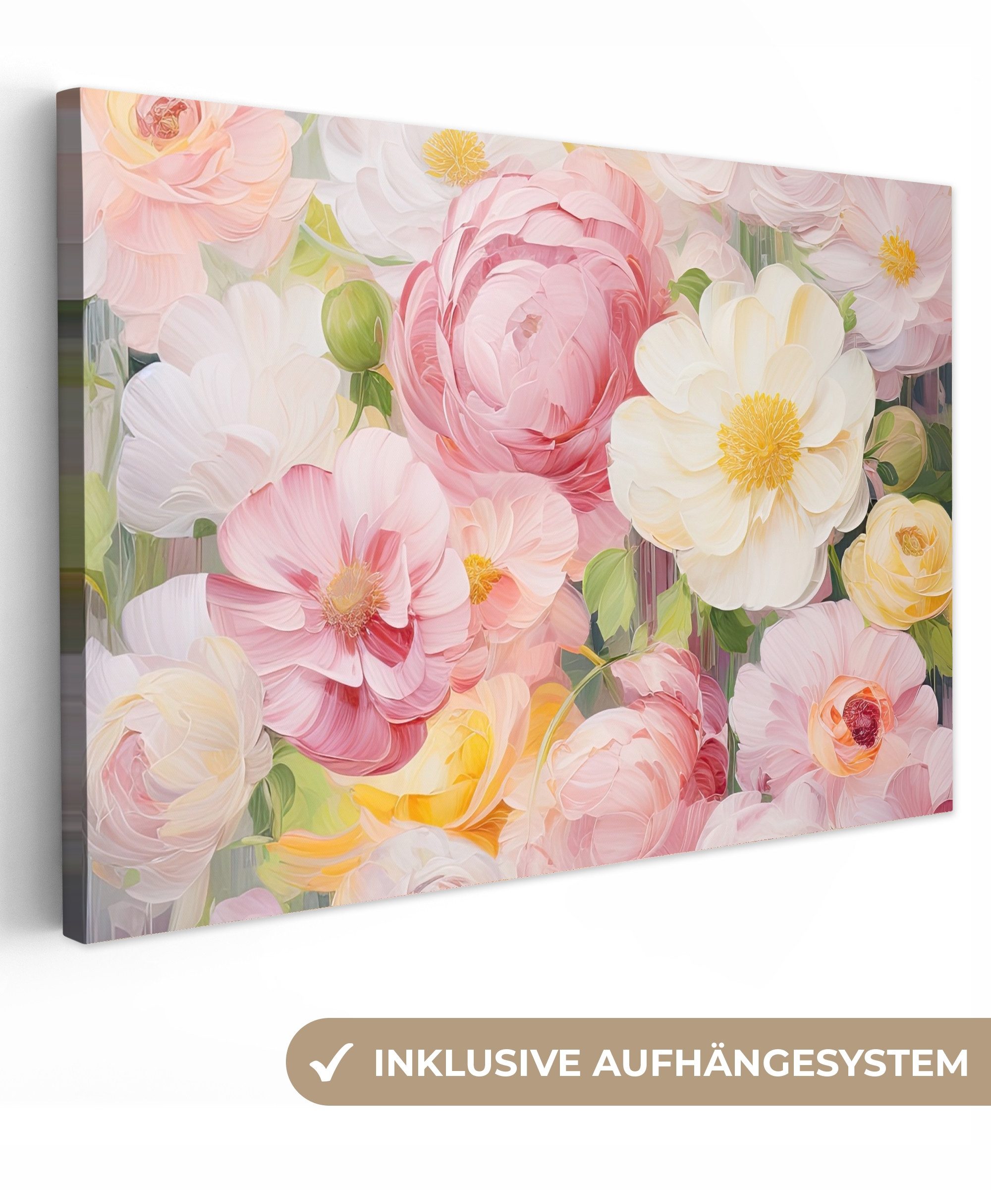 OneMillionCanvasses® Leinwandbild Blumen - Rosa - günstig online kaufen