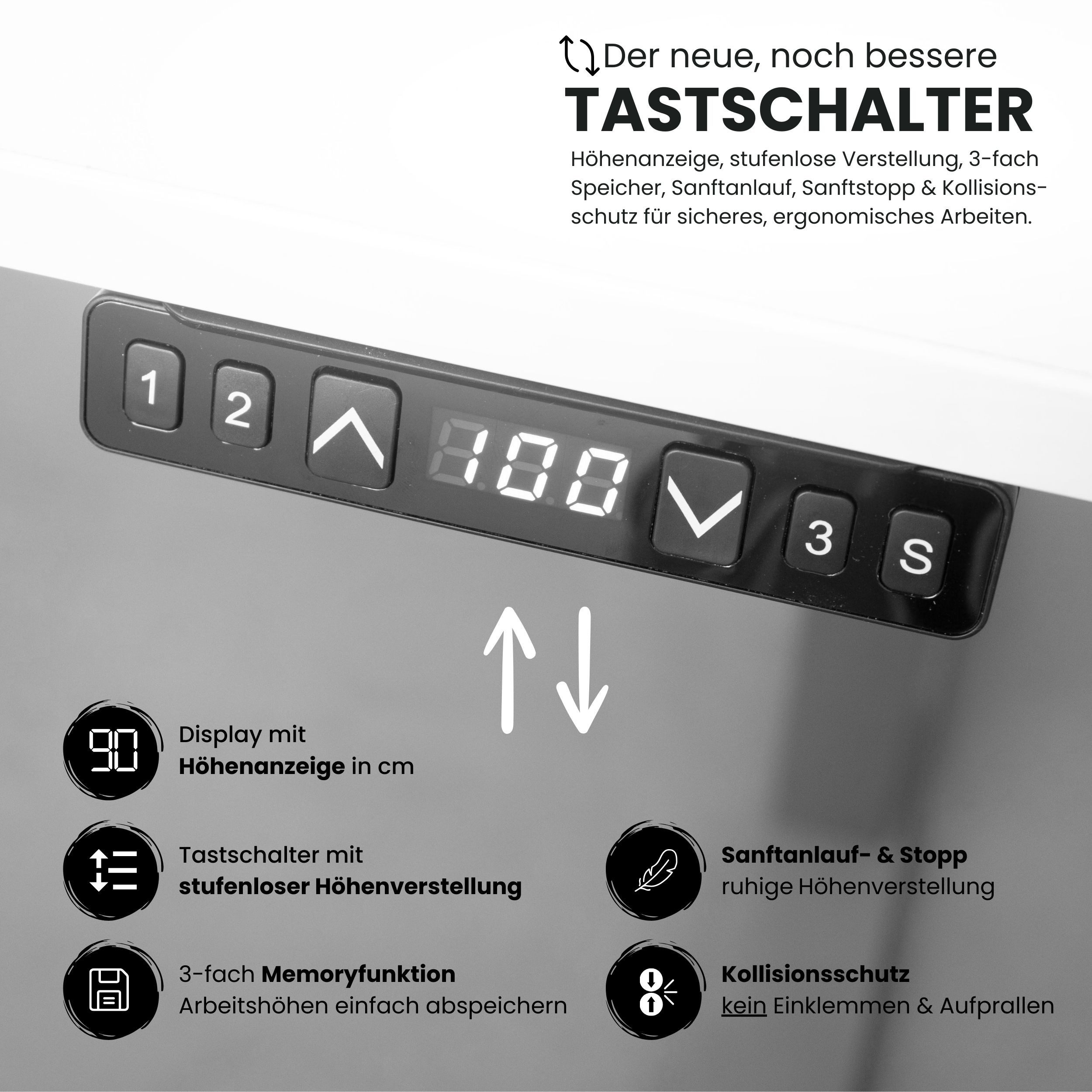 bümö Schreibtisch bümö Schreibtisch XDKB, Rechteck: 120 x 80 cm - Dekor: Nussbaum - Gestell: Graphit