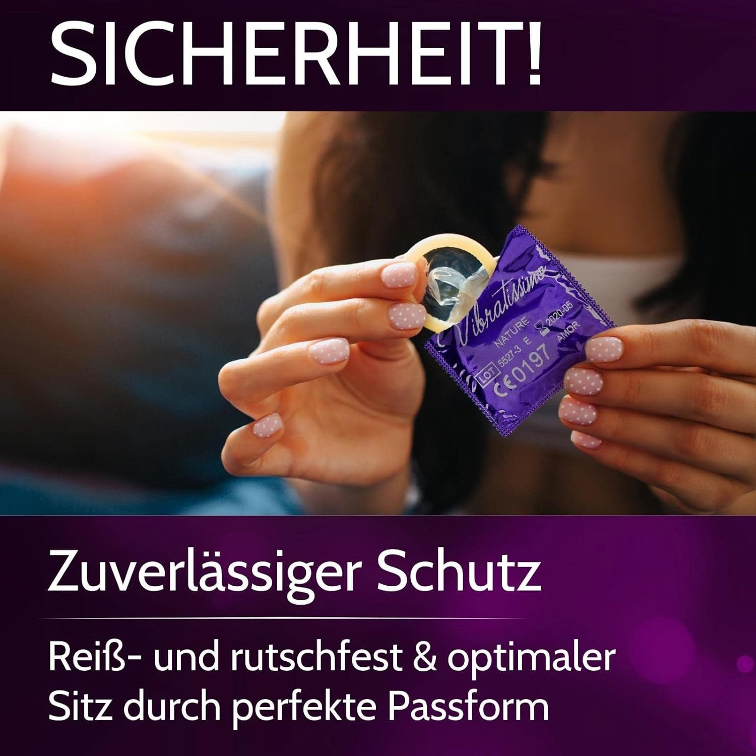 Vibratissimo Kondome Premium Nature, Color, Mix, verschiedene Aromen, Farben, Strukturen