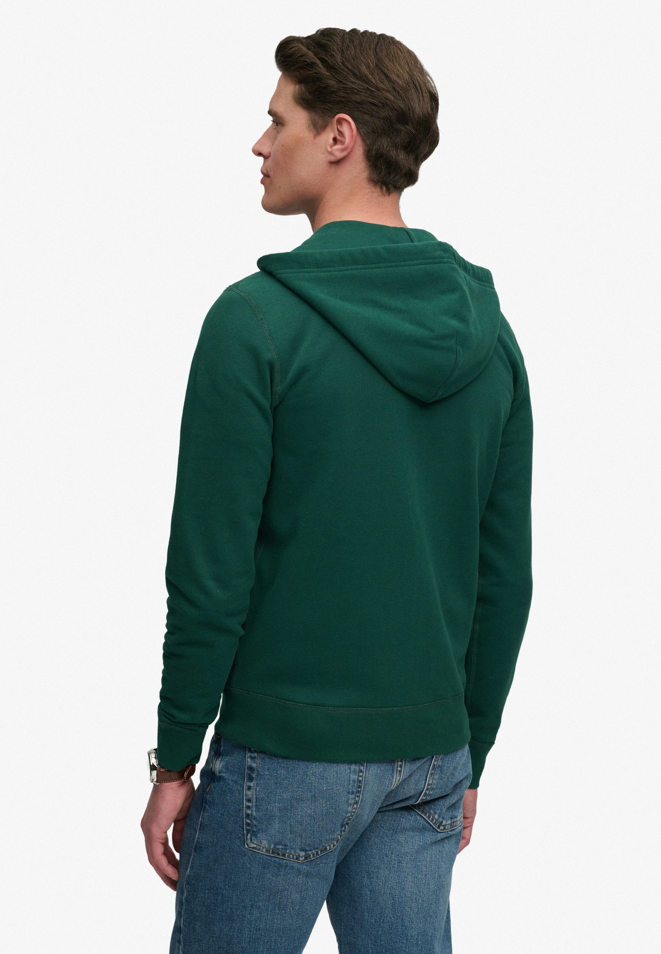 Superdry Kapuzensweatjacke ESSENTIAL SDCO LOGO ZIPHOOD Baumwollmischung, regular fit – Bild 4 von 5