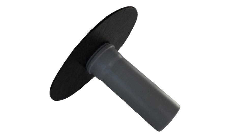 HAHN Handelshaus Dachdurchführung Flachdachablauf DN 100 - Typ 1, Bitumen PYE, Spar-Set, Ablauf + Laubfangkorb, DN 100, DN 110