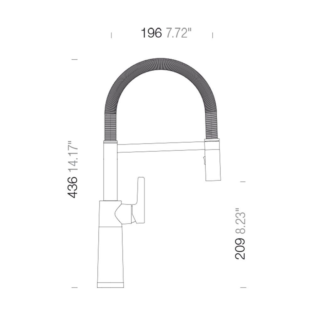 Schock Küchenarmatur SC-550 Chrom/Cristadur, Flexauslauf