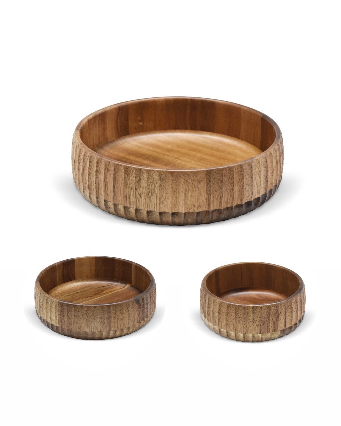 Livenza Servierplatte Akazienholz Stripe Bowl, Akazienholz, (1-tlg)