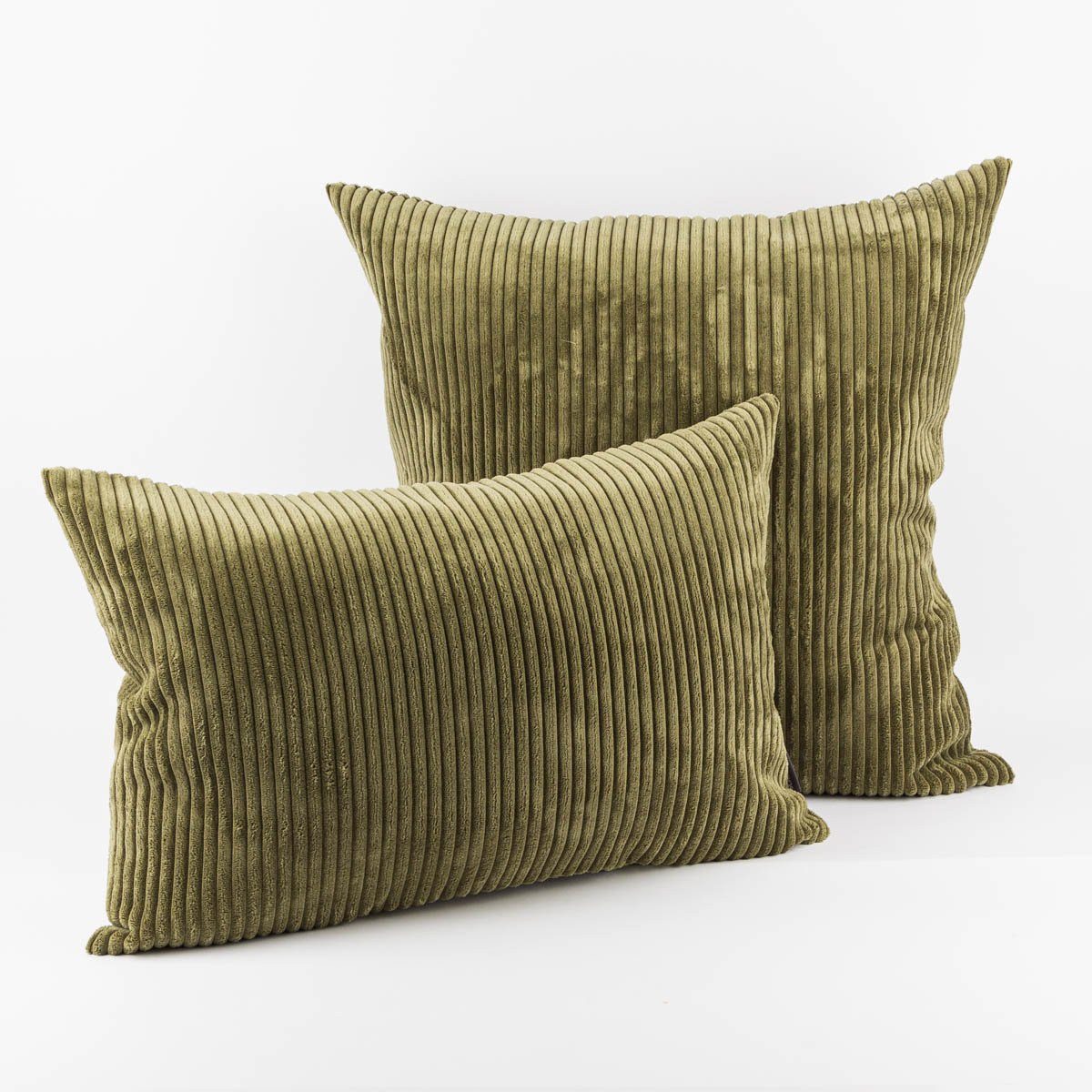 SCHÖNER LEBEN. Fellkissen Kissenhülle Breitcord Baby Rib moosgrün div. Größ günstig online kaufen