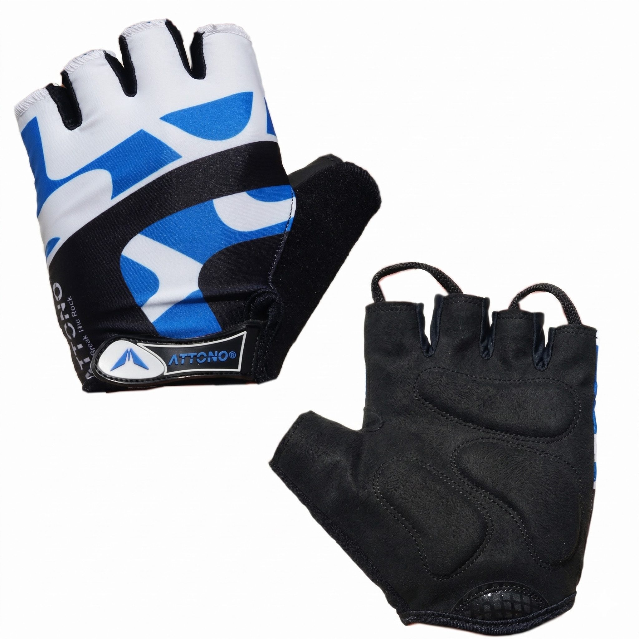 Fahrradhandschuhe ATTONO Herren Fahrrad Mountainbike Gel Handschuhe blau