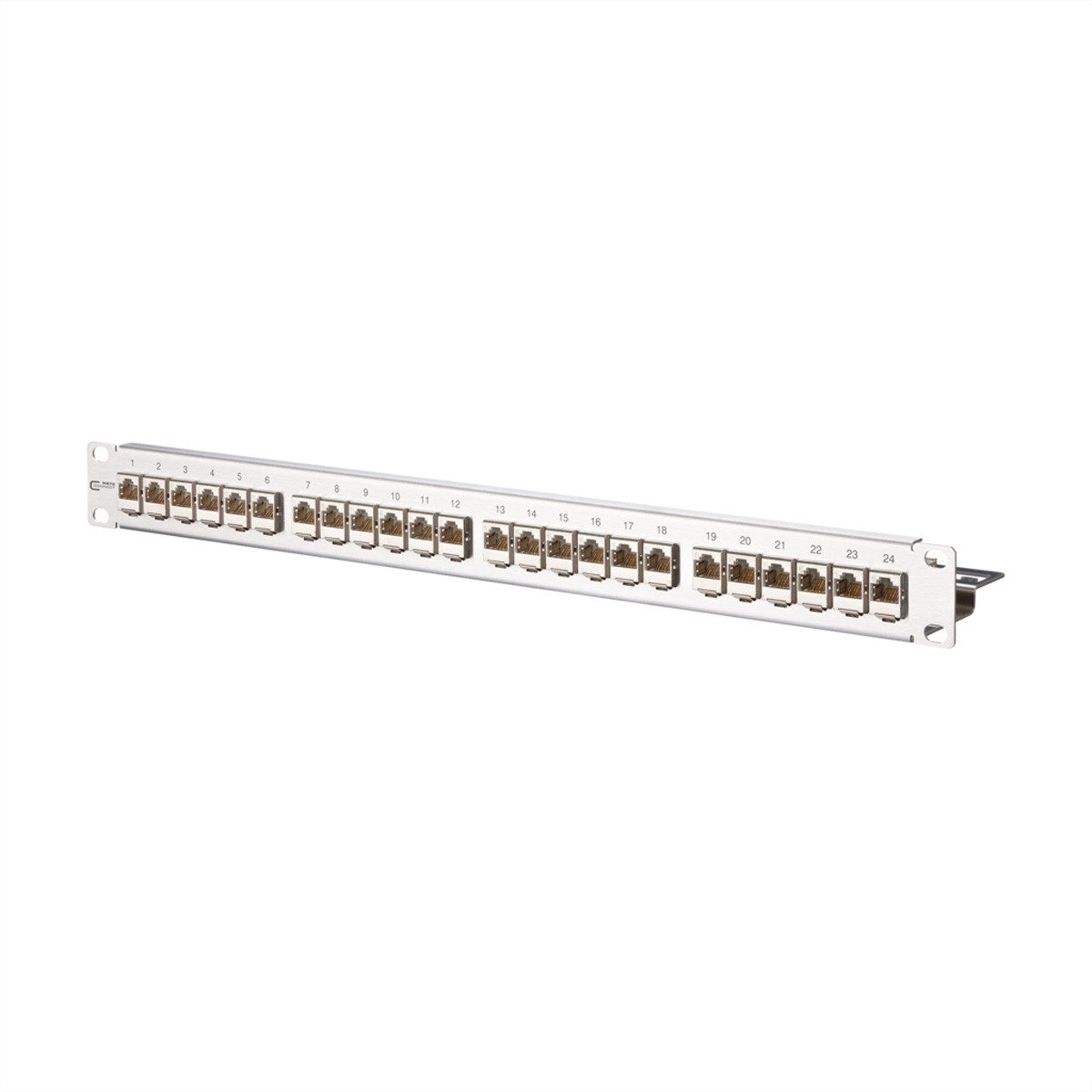 E-DAT modul 24x8(8) 1HE Patchfeld Cat.6A Netzwerk-Panel