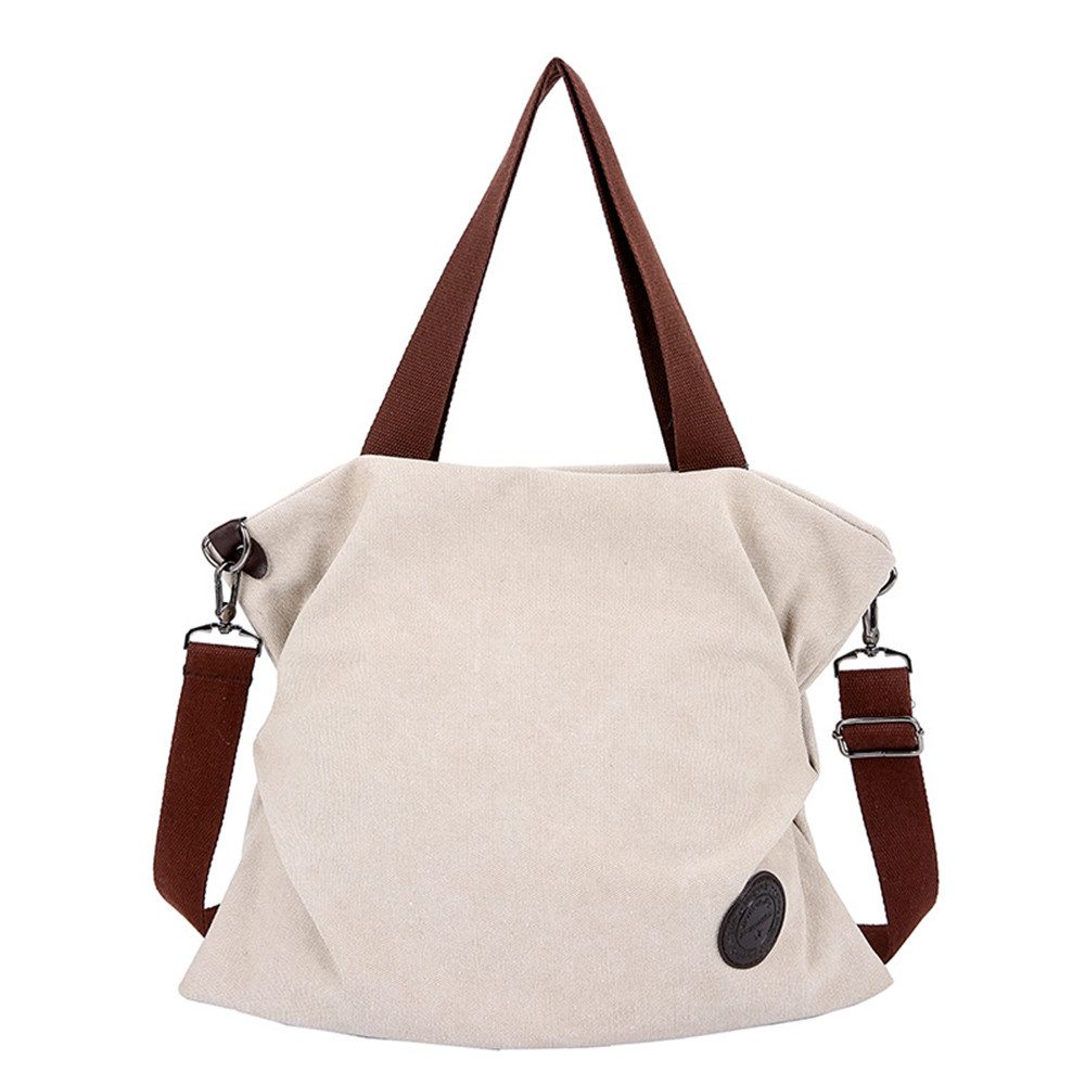 nsihing Schultertasche Damen Groß Canvas Handtasche Casual Multifunktionale Umhängetaschen, für Arbeit Schule Shopper Lässige täglich