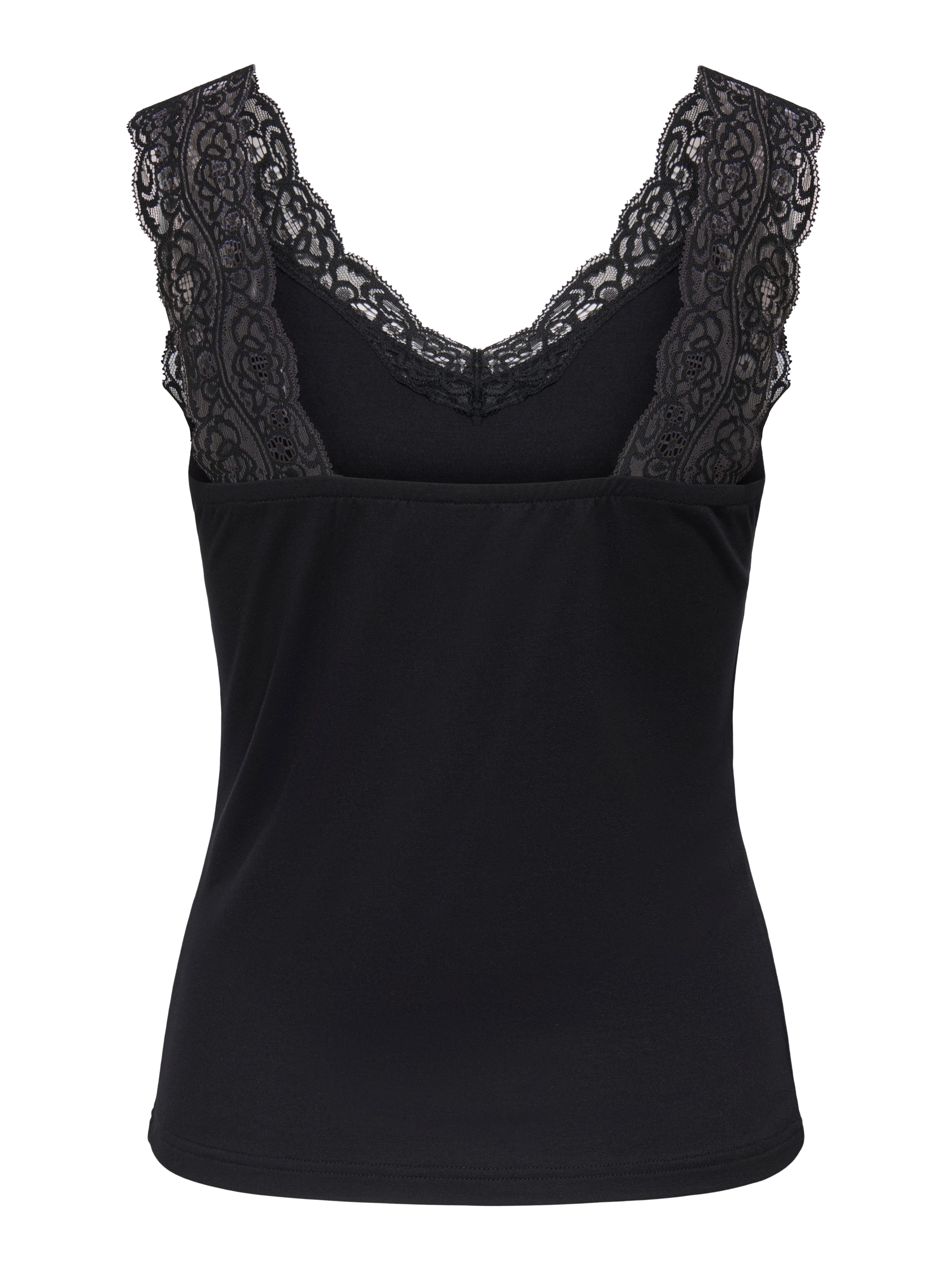 ONLY Spitzentop ONLLUNI TANK TOP WITH LACE DETAIL CS JRS Viskosemischung, regular fit