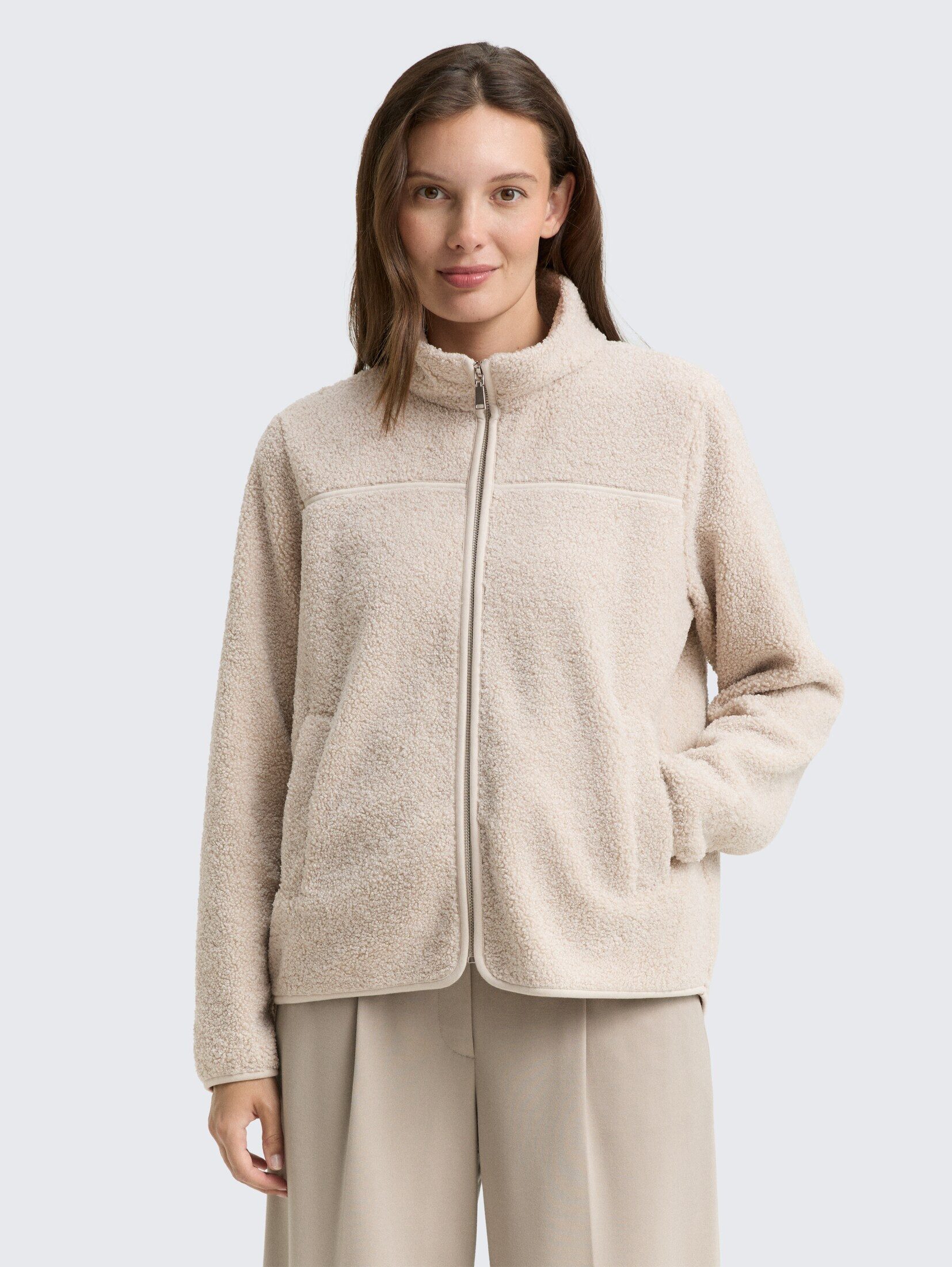TOM TAILOR Sweatjacke Teddy Sweatjacke mit günstig online kaufen