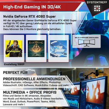 SYSTEMTREFF Gaming-PC (AMD Ryzen 9 7950X, GeForce RTX 4080 Super, 32 GB RAM, 2000 GB SSD, Wasserkühlung, Windows 11, WLAN)