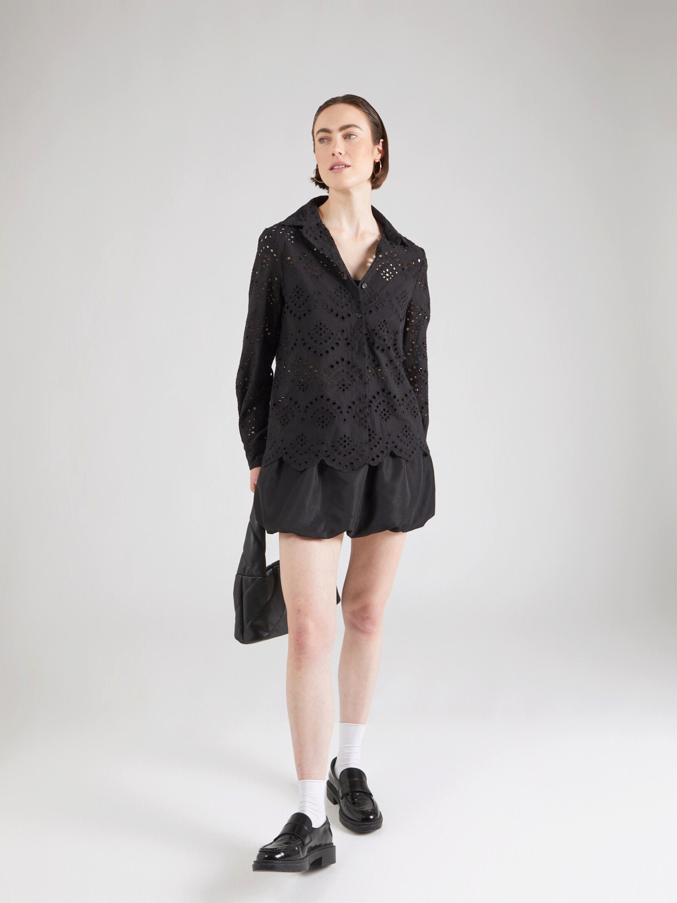 pieces Langarmbluse PCVILDE (1-tlg) Lochmuster günstig online kaufen