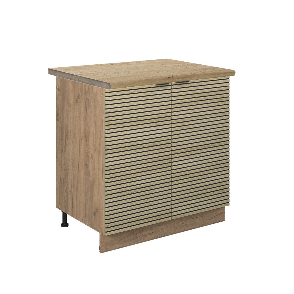 Vicco Spülenunterschrank Fame-Line, Eiche Paneel/Goldkraft Eiche, günstig online kaufen