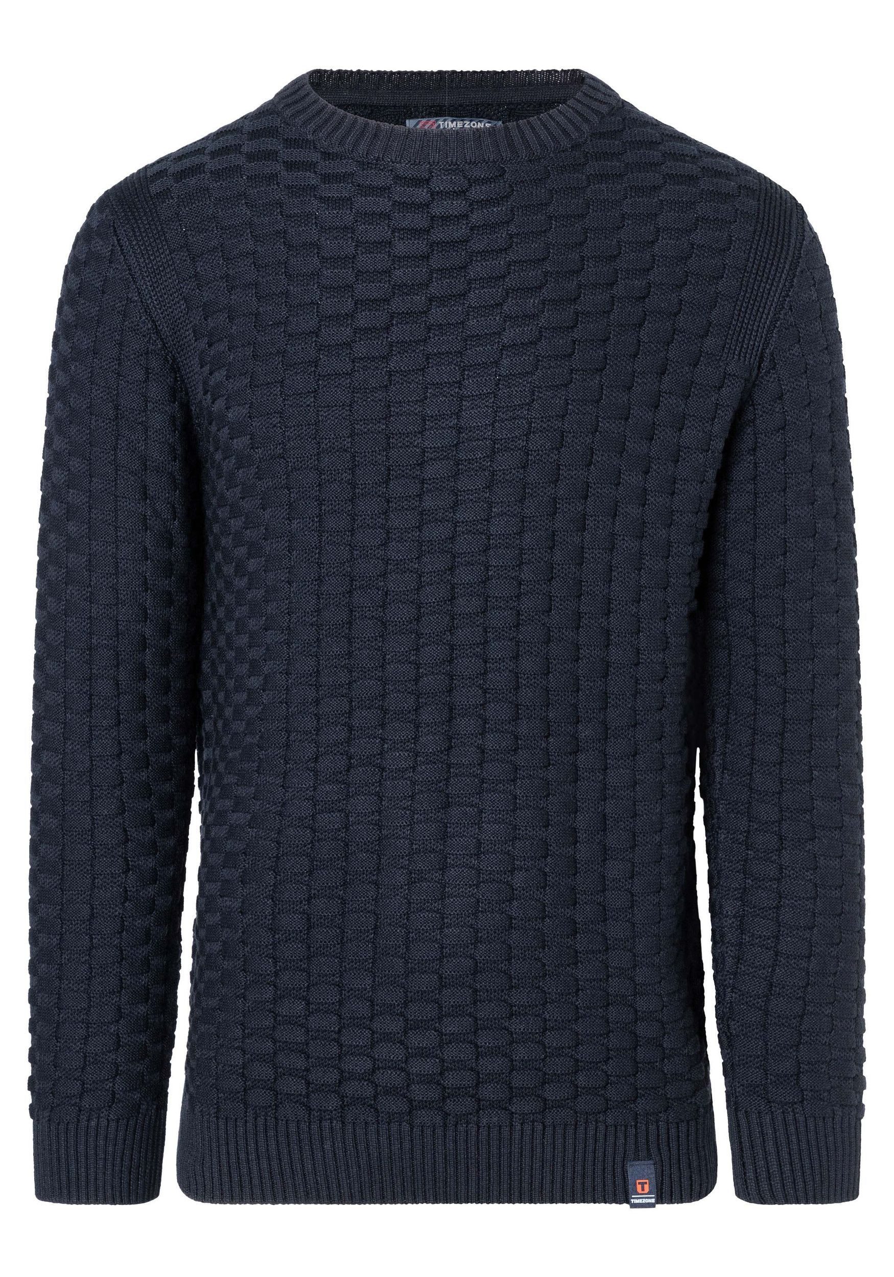 TIMEZONE Strickpullover Strickpullover Rundhals 3D Muster Regular Fit Heavy günstig online kaufen