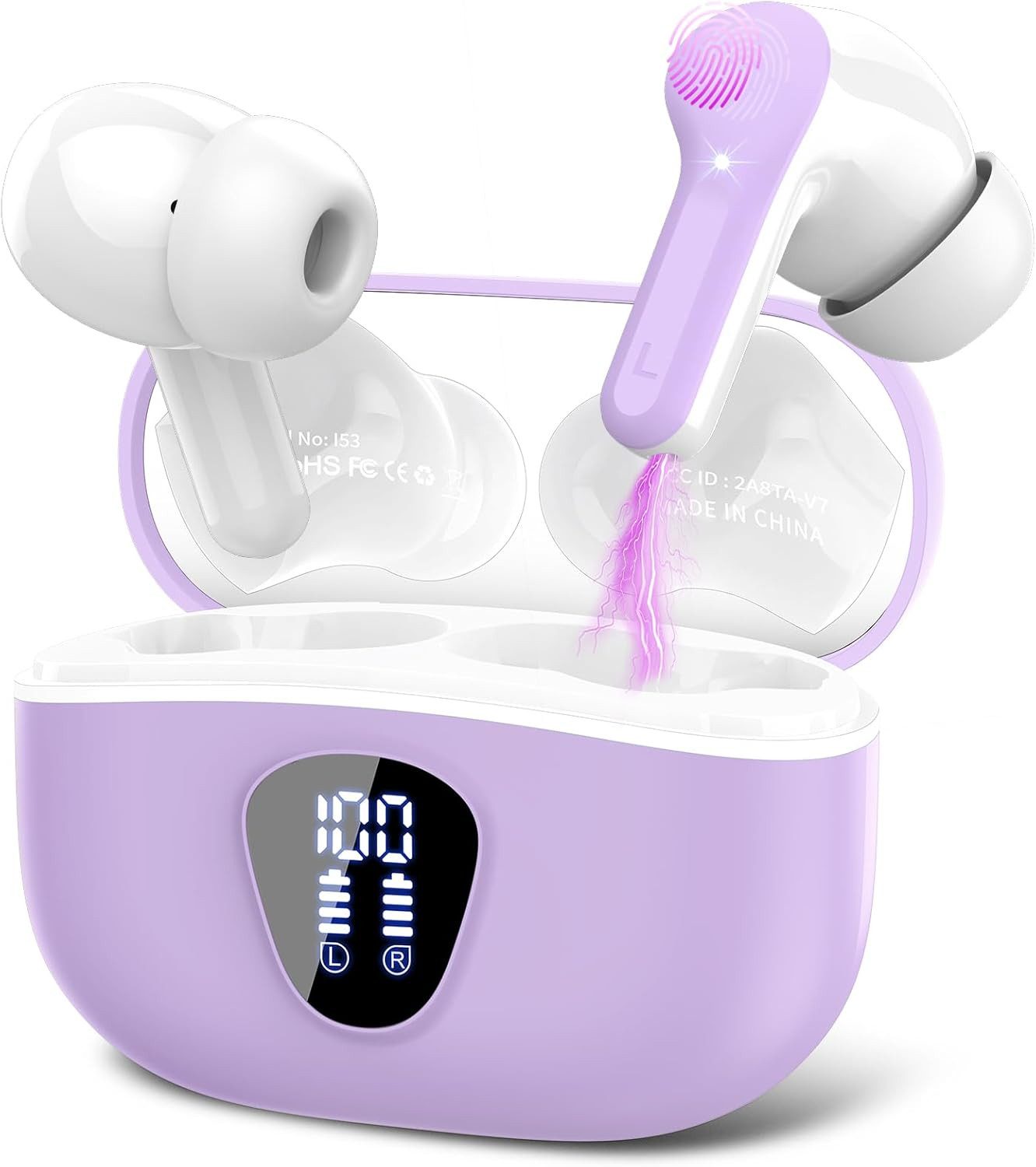 Bluetooth Kopfhörer 5.4 Noise Cancelling mit 40H Akku In-Ear-Kopfhörer