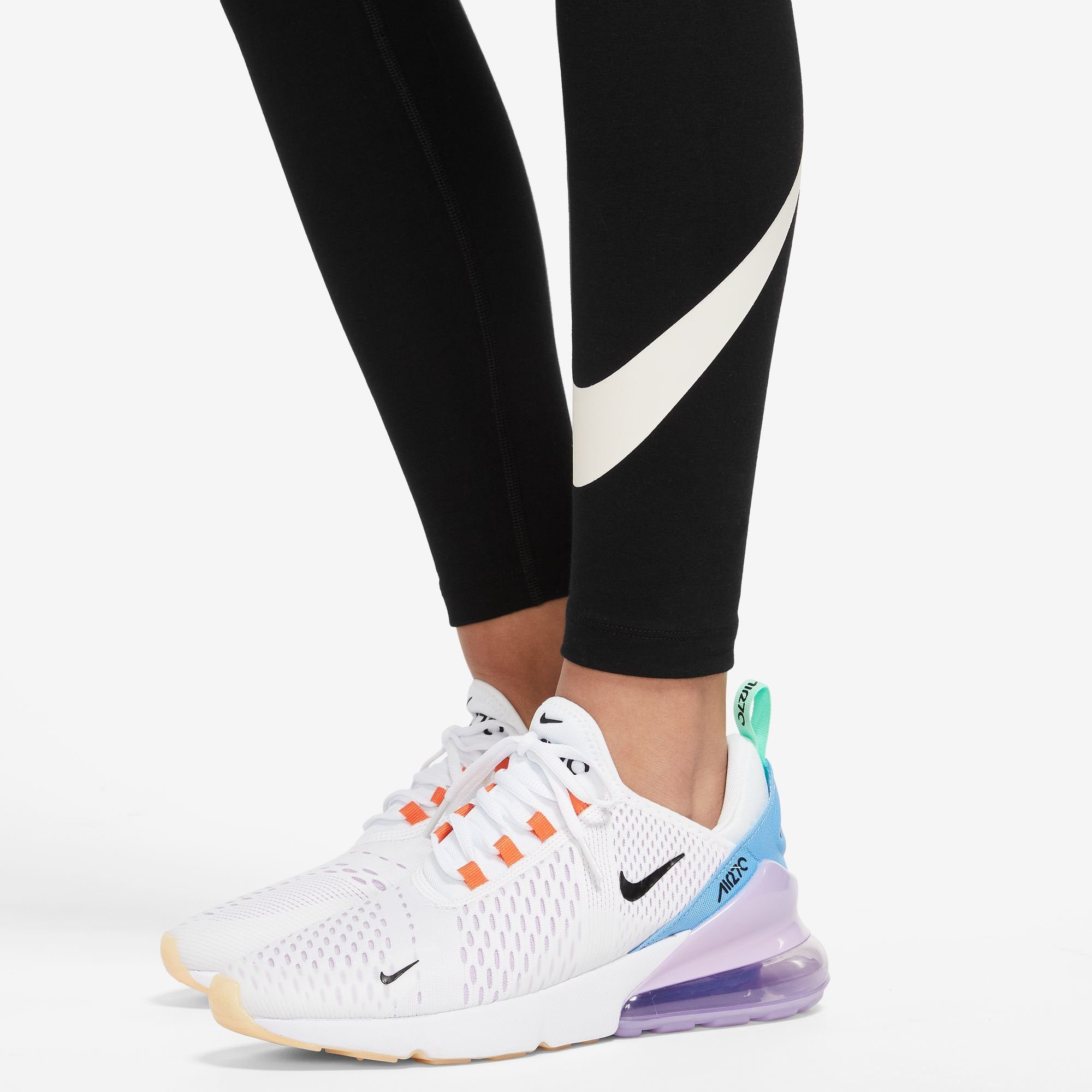 Nike Sportswear CLASSICS LEGGINGS GRAPHIC WOMEN'S BLACK/SAIL HIGH-WAISTED Leggings