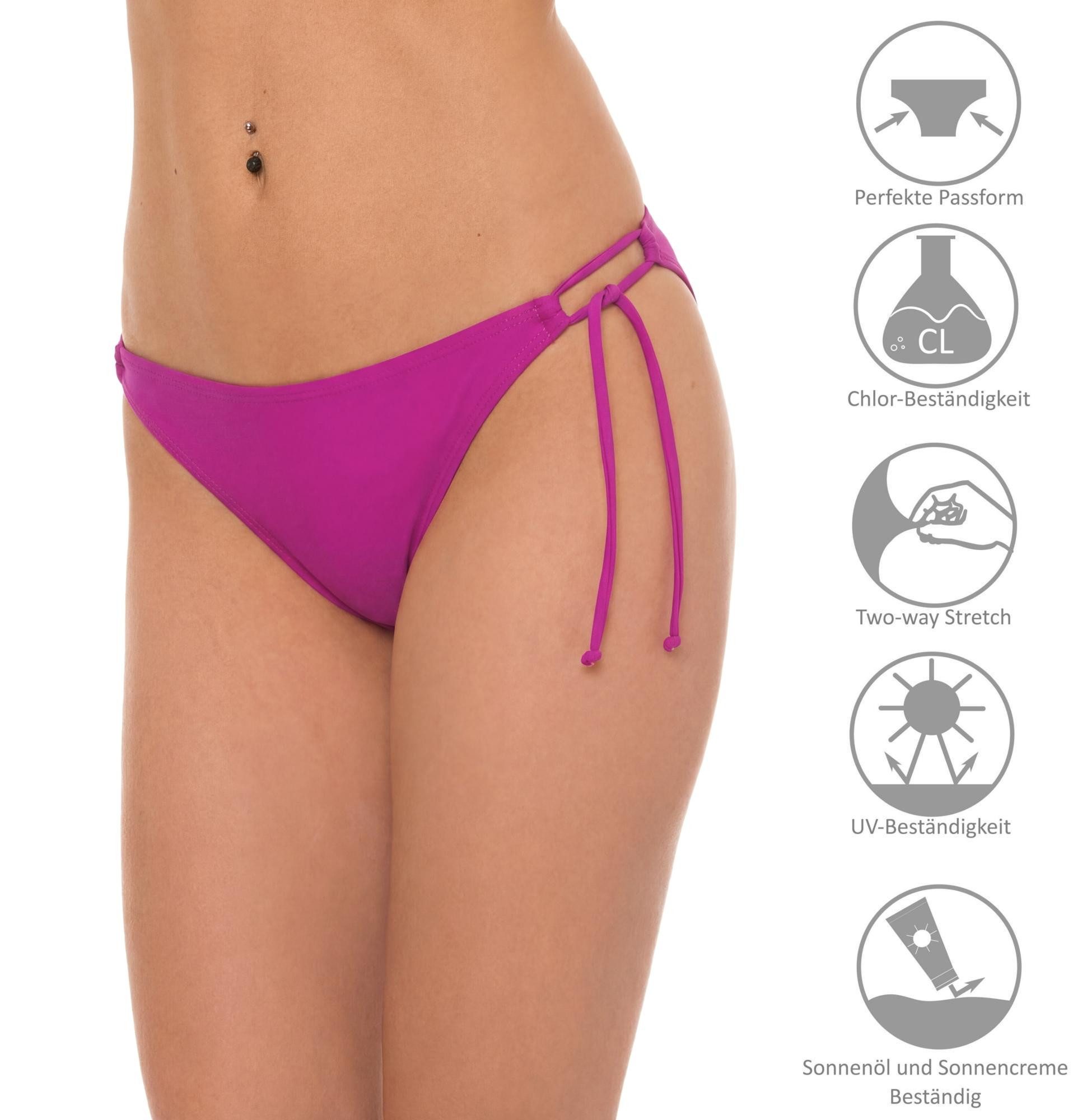 Aquarti Bikini-Hose Aquarti Damen Bikinihose Seitlich Gebunden Bikinislip Höschen – Bild 5 von 5