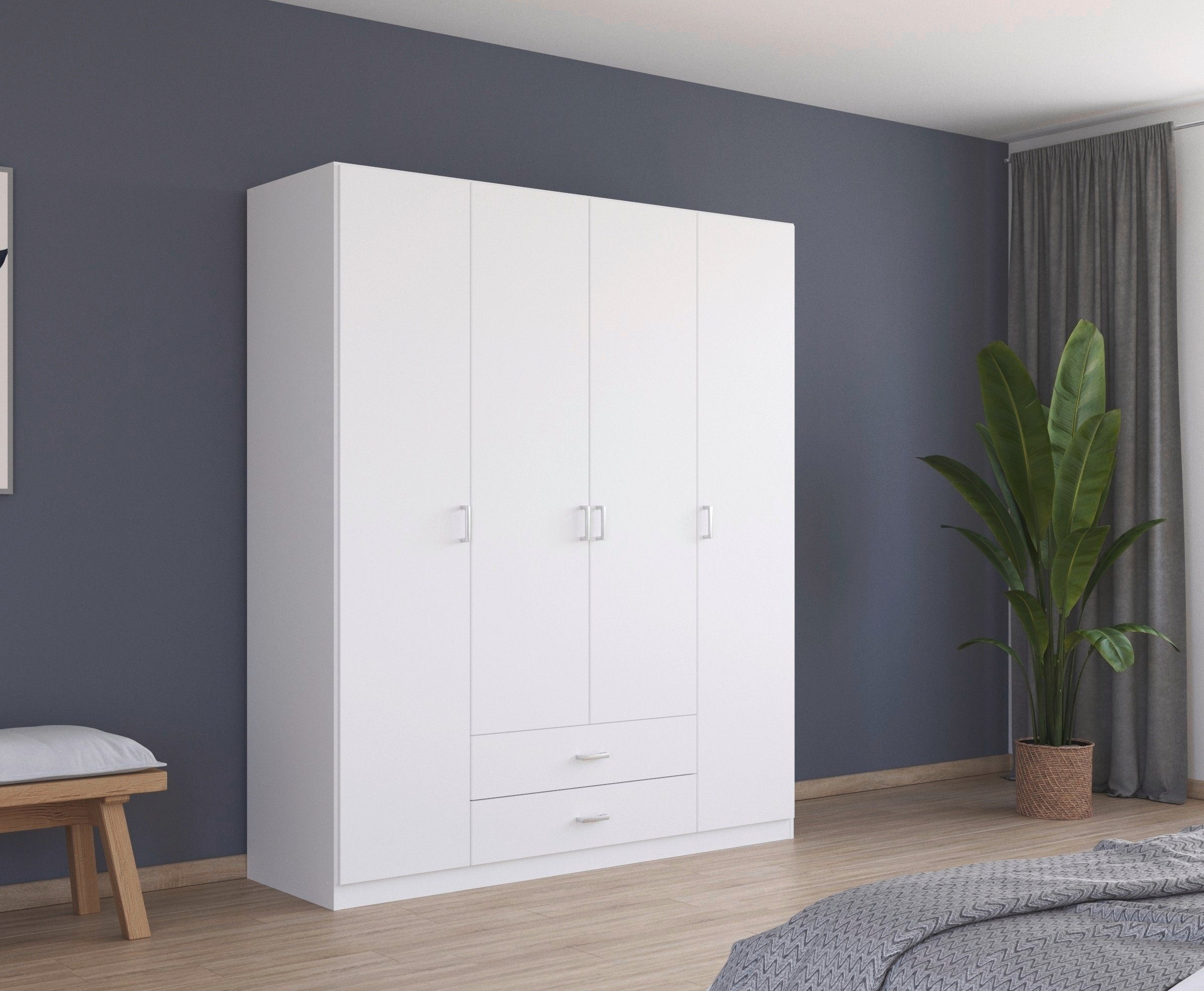 rauch Drehtürenschrank Kleiderschrank Garderobe GAMMA Breiten 91/136/181/226/271/315/360 cm (in 3 Ausstattungen BASIC/CLASSIC/PREMIUM (inkl. SOFT-CLOSE-Funktion) mit Schubladen, verschiedene Griff-Varianten TOPSELLER MADE IN GERMANY