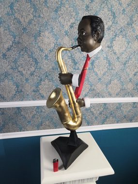 JVmoebel Dekofigur Saxophon Büste Figur Statue Skulptur Figuren Skulpturen 68,5cm Sofort (Skulptur), Made in Europe