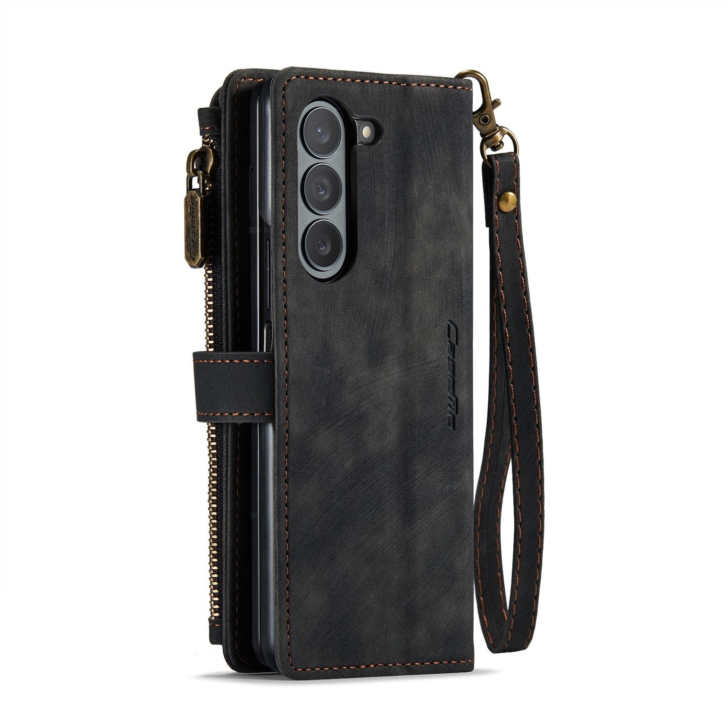 CaseMe Handyhülle Für Samsung Galaxy Z Fold6 Kunstleder Multifunktion Wallet Tasche Case, Kunst-Leder Schutz Tasche Smart Case Multifunktion