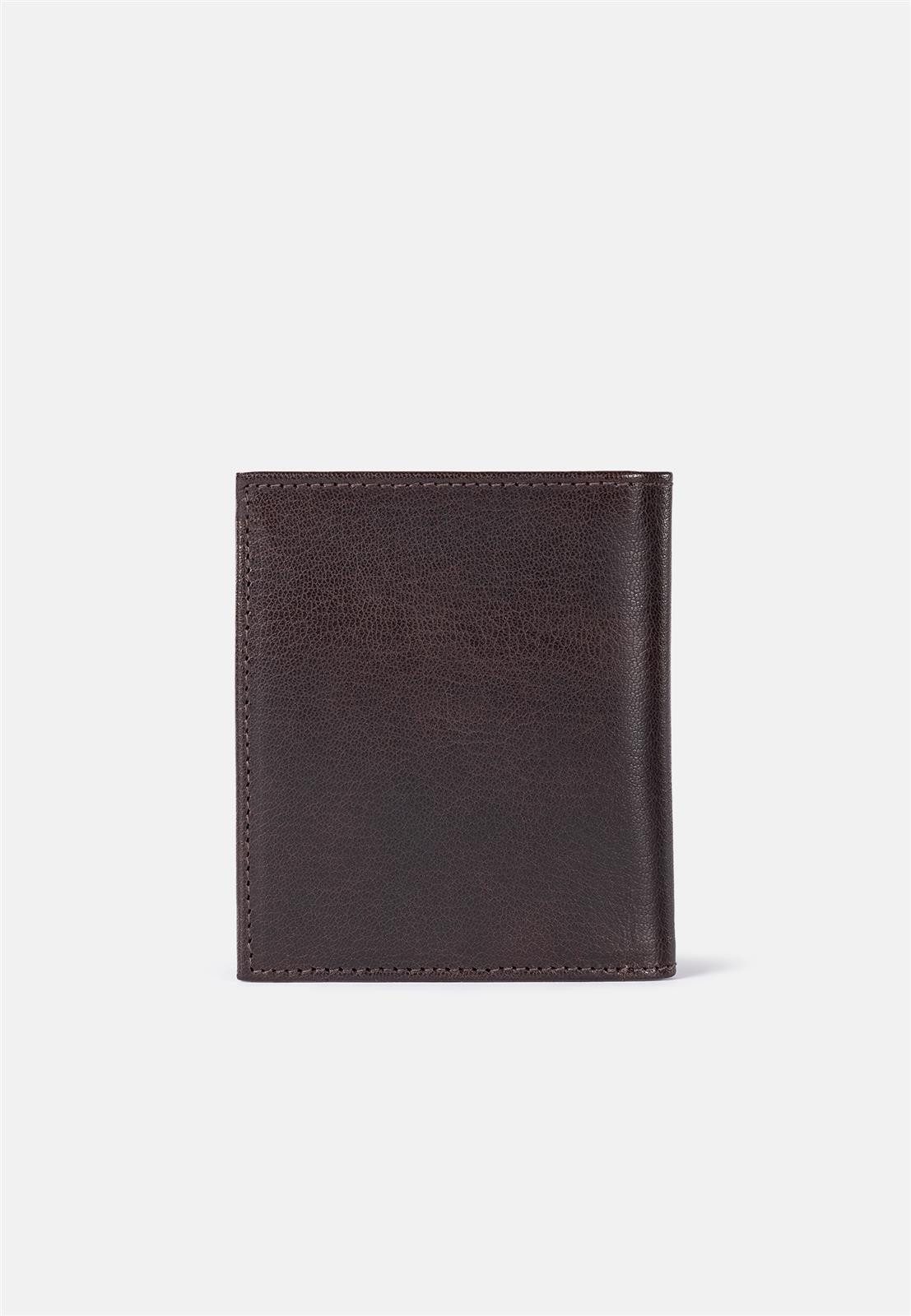 HOLZRICHTER Berlin Herren Portemonnaie Aus Pflanzlich Gegerbtem Leder – 9x12 Cm, 8 Kartenfächer, 1 Münzfach, Dunkelbraun
