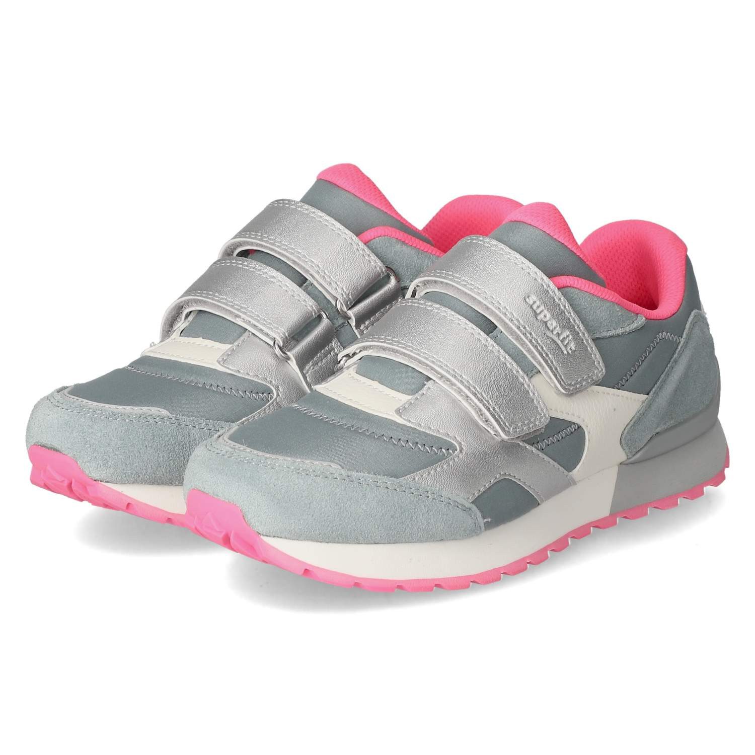 Superfit 1-009560-7500 Mädchen Leder & Textil grey Slipper