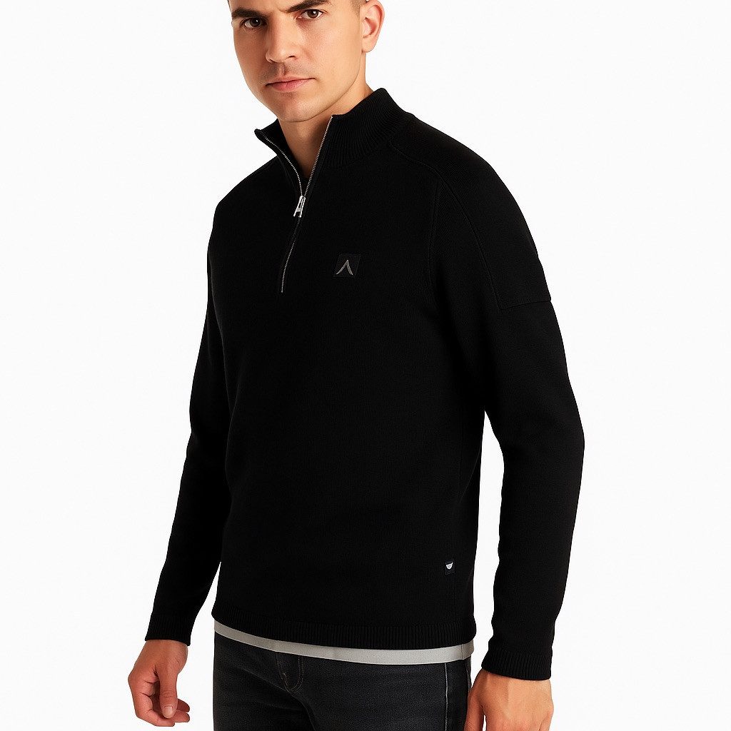 CHASIN' Strickpullover OSCAR HALF ZIP - Strickpullover mit Stehkragen - Troyer