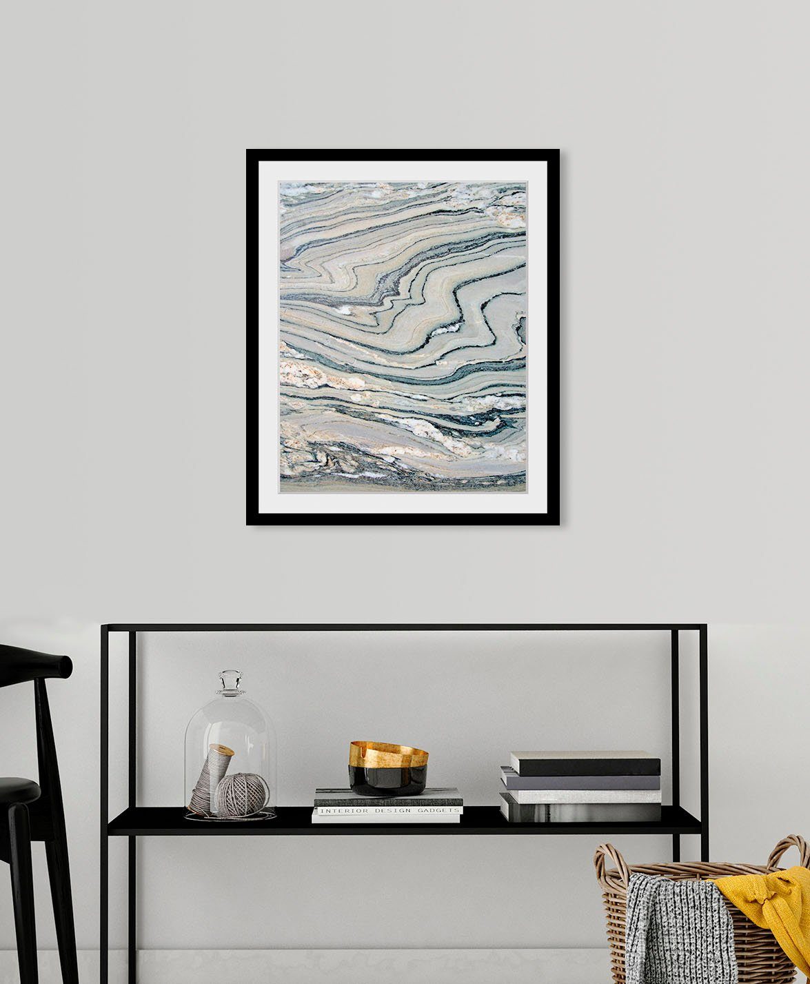 queence Bild Andrea, Abstrakt, Figuren, Kunst, Marmor (1 St), HD Premium Poster-Druck inkl. Holzrahmen