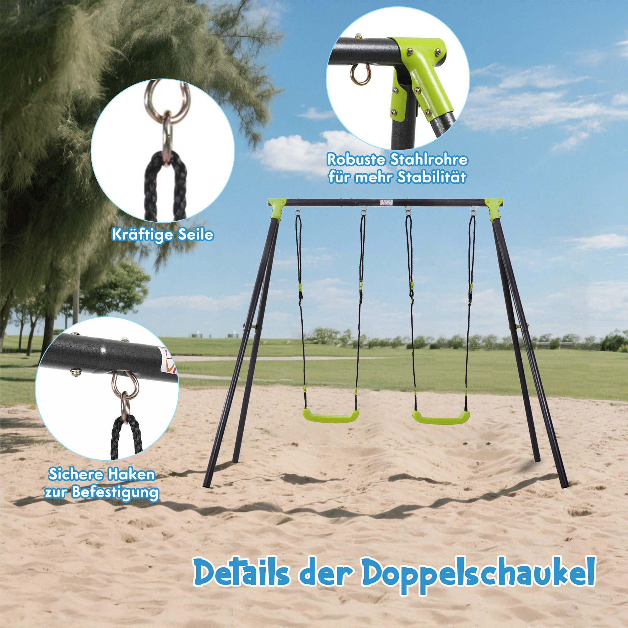 Baby Vivo Einzelschaukel Kinderschaukel / Schaukelgestell günstig online kaufen
