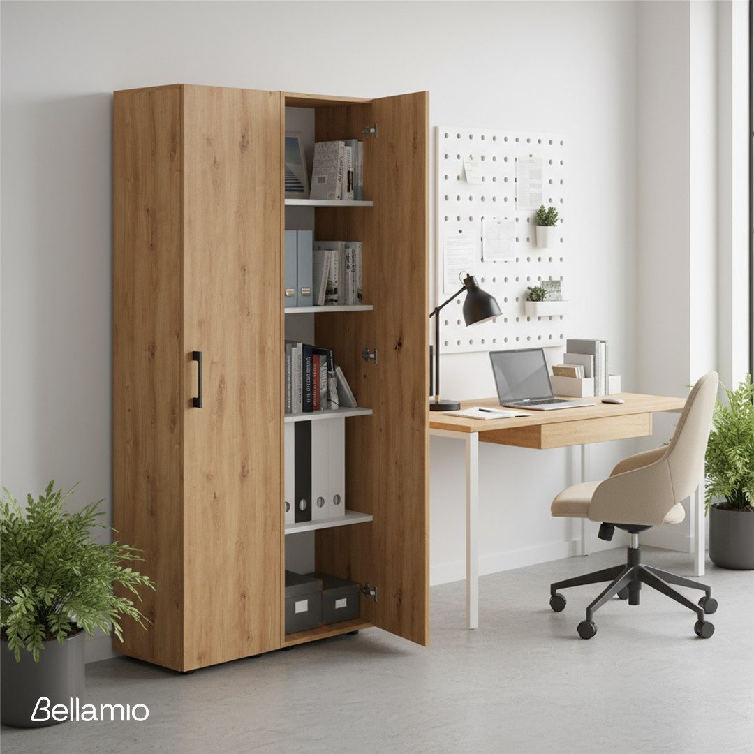 Bellamio Mehrzweckschrank Apol (Eichenoptik) schmaler Aktenschrank günstig online kaufen