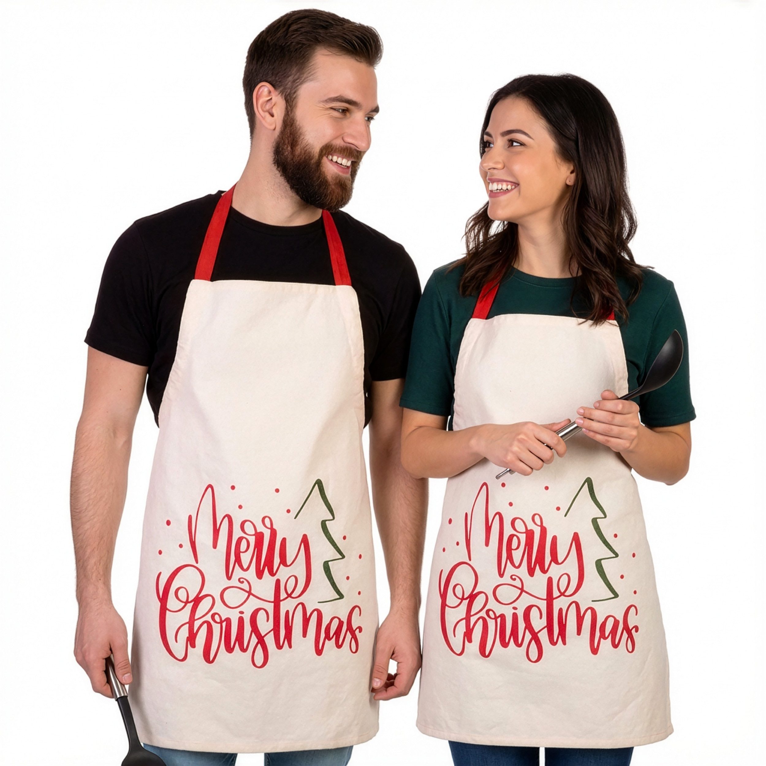 BRUBAKER Kochschürze Schürze - Merry Christmas - Weihnachten - Unisex Küche günstig online kaufen
