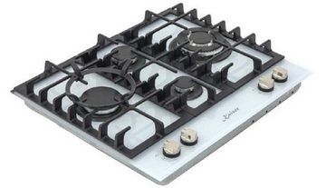 Kaiser Küchengeräte Gasherd-Set EG 6374 W + KCG 6394 W, mit 1-fach-Teleskopauszug, Gas Backofen 60cm in Weiß, 79 L+Gas-Kochfeld 60 cm