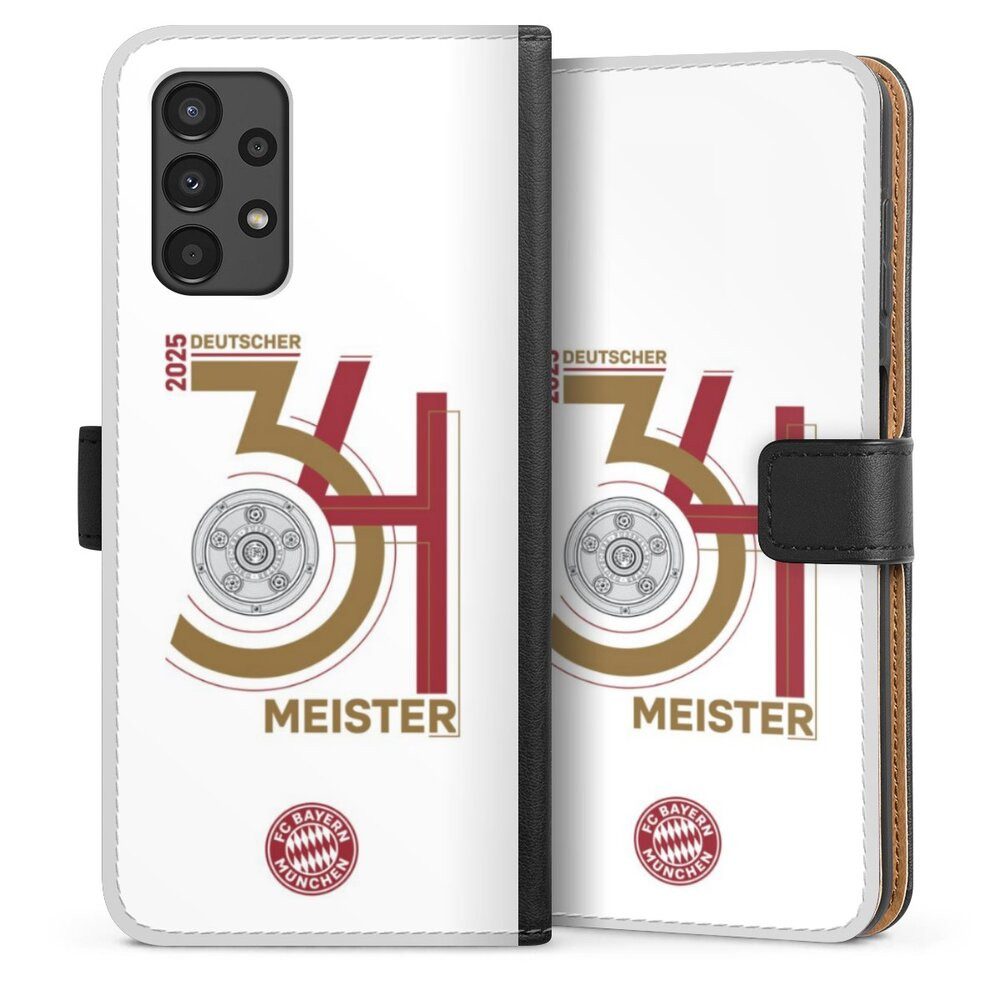 DeinDesign Handyhülle FC Bayern München Meister Offizielles Lizenzprodukt, Samsung Galaxy A13 4G Hülle Handy Flip Case Wallet Cover