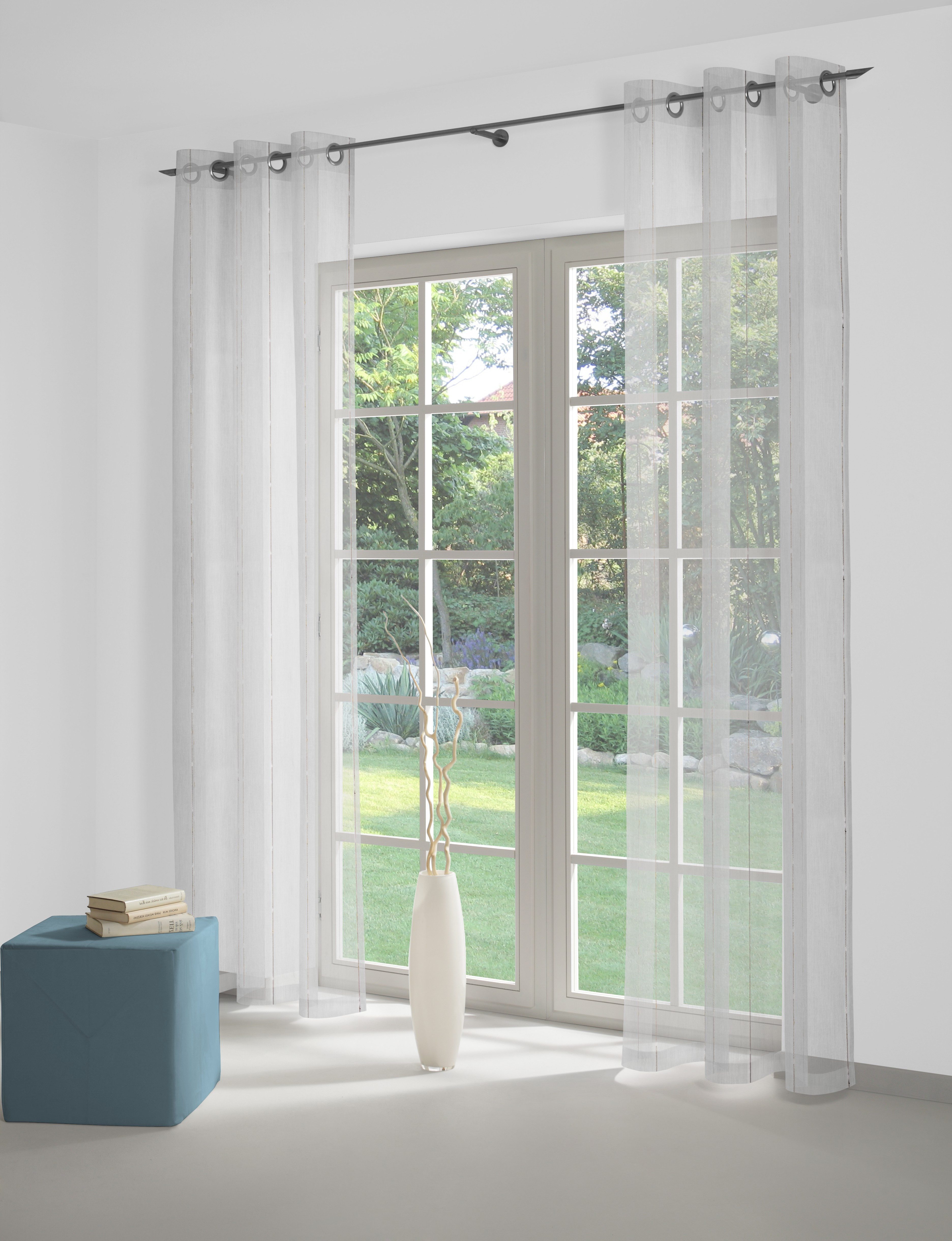 Wirth Gardine Lizzy (1 St), Ösen, halbtransparent