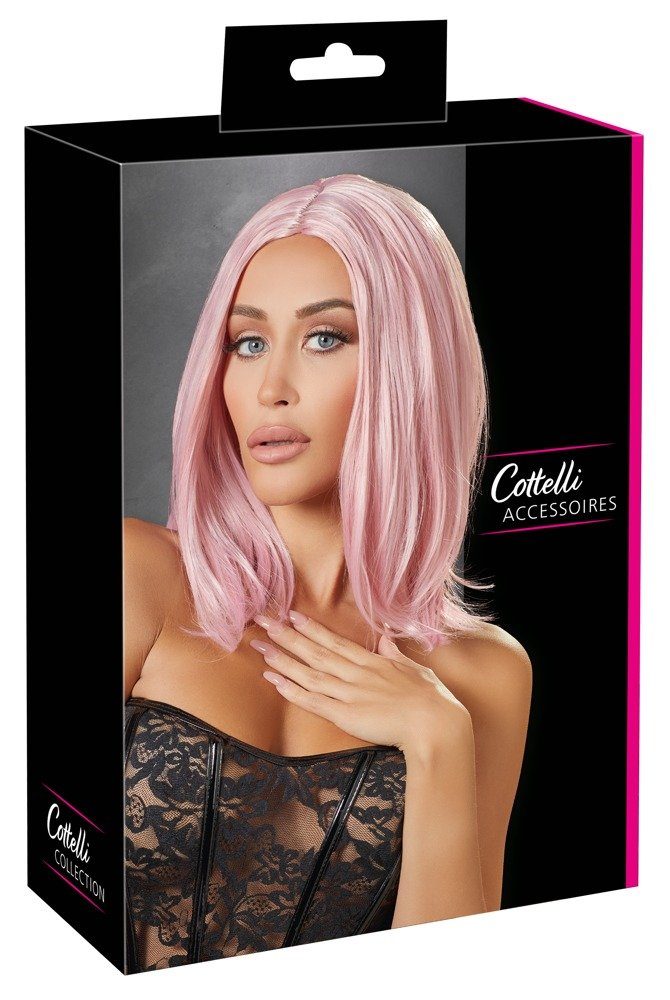 Cottelli ACCESSOIRES Kostüm-Perücke Cottelli ACCESSOIRES - Perücke Bob, rosa